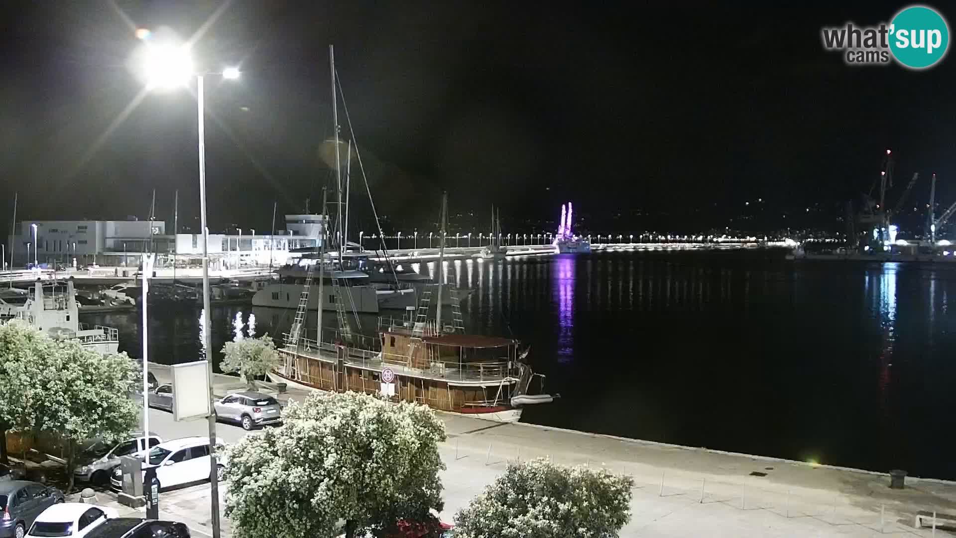 La Riva y Marina en Rijeka – Webcam en vivo Croacia