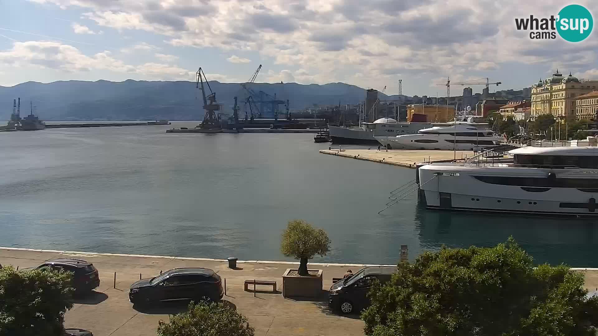 La Riva et Marina à Rijeka – Live Webcam Croatie