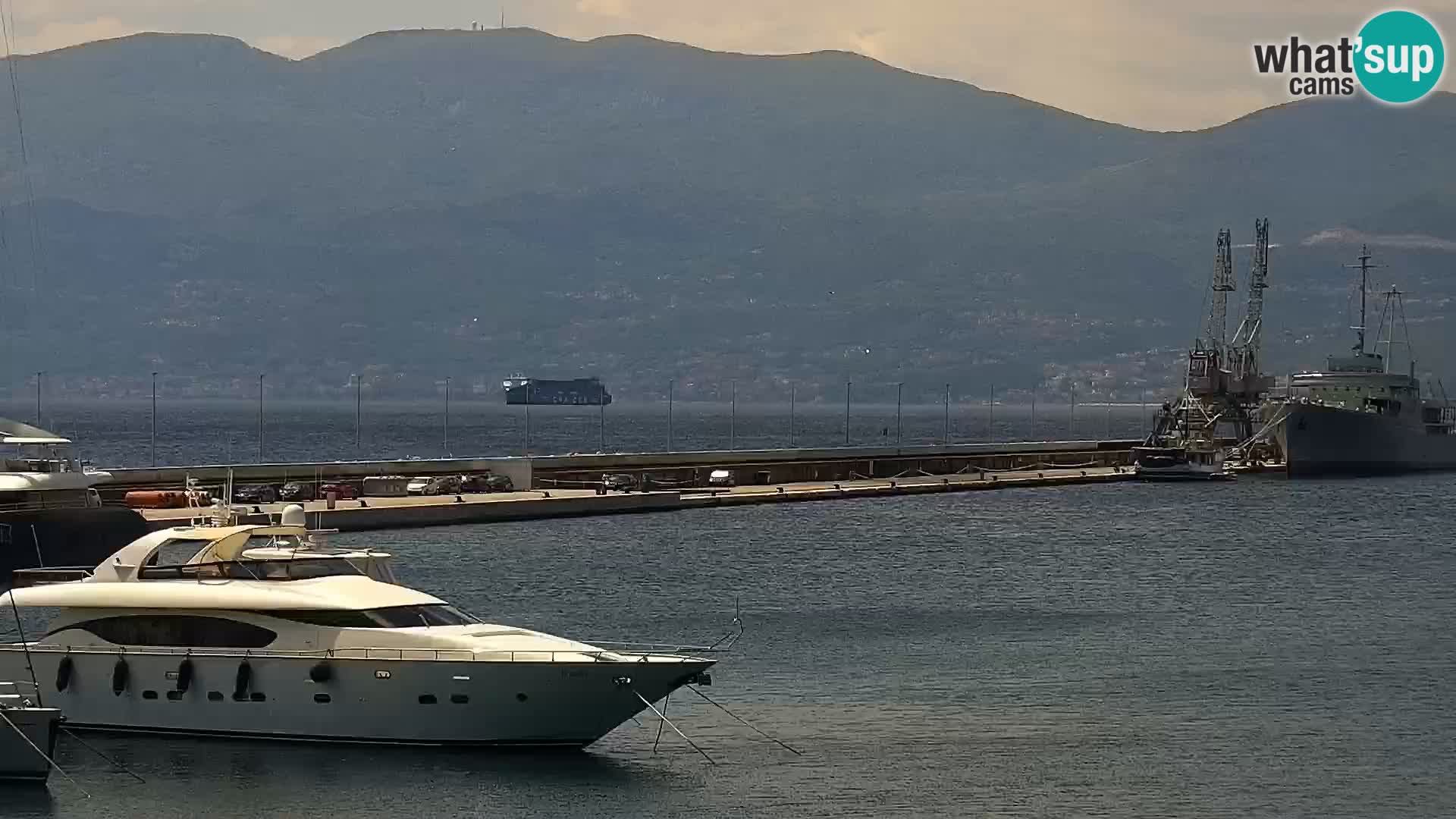 Die Riva und Marina in Rijeka – Live Webcam Kroatien