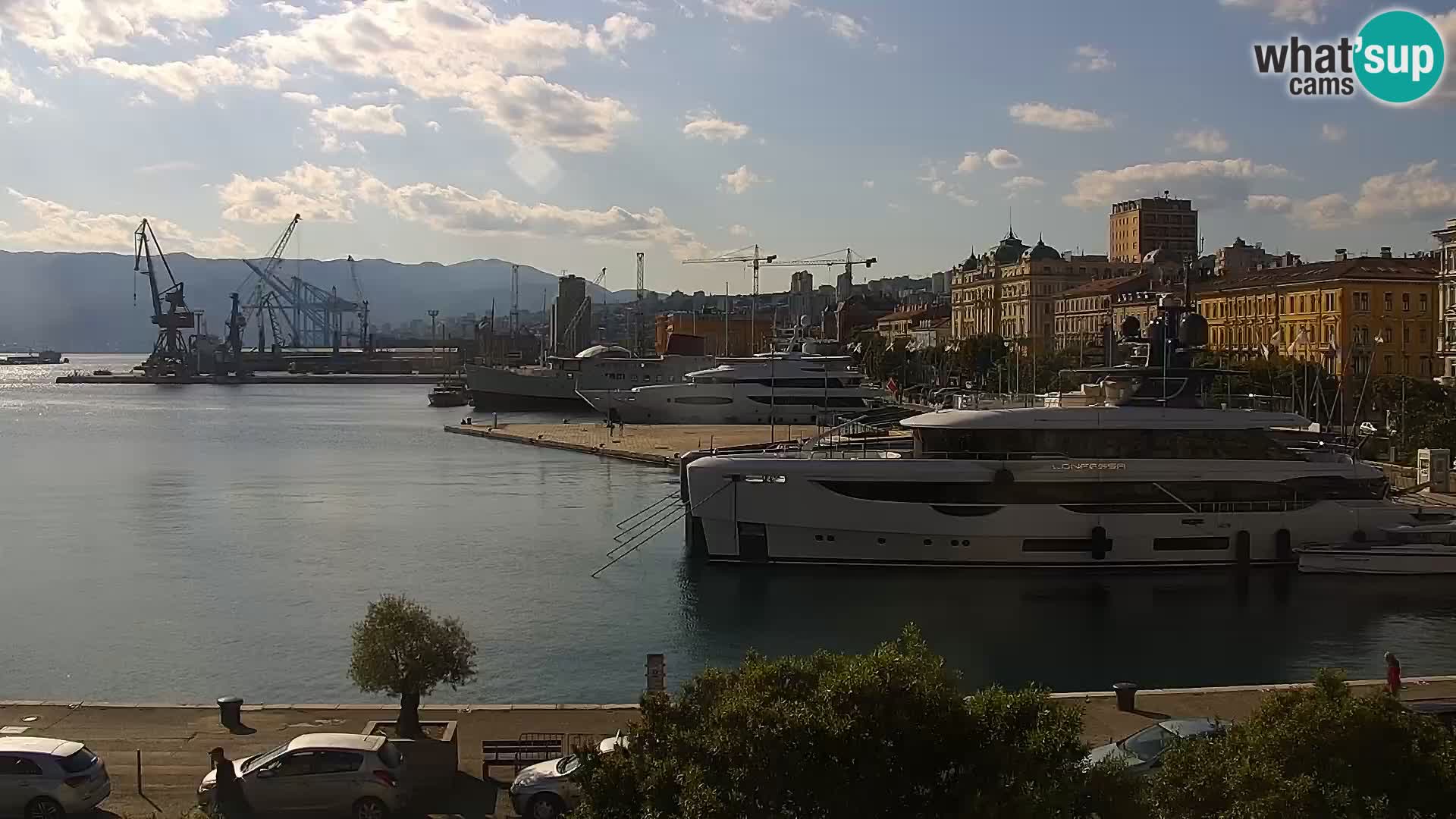 The Riva and Marina in Rijeka  – Live Webcam Croatia
