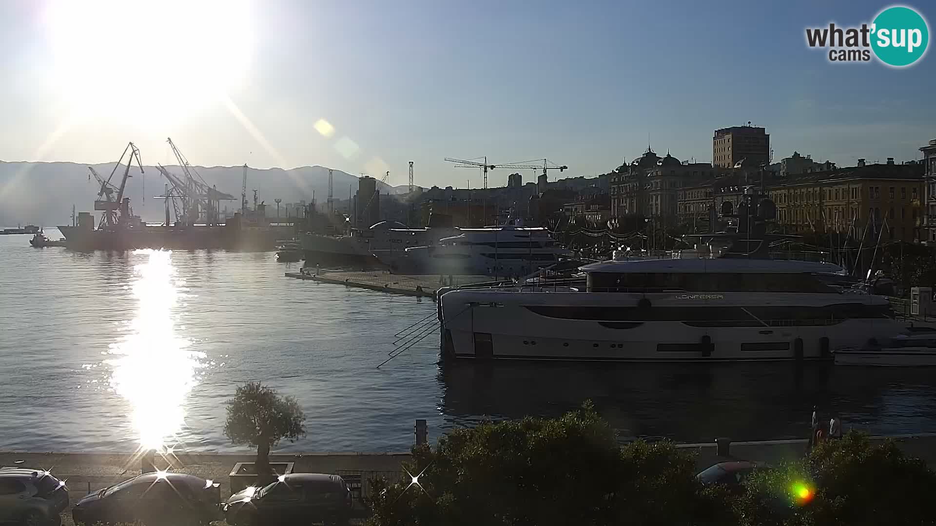 La Riva et Marina à Rijeka – Live Webcam Croatie
