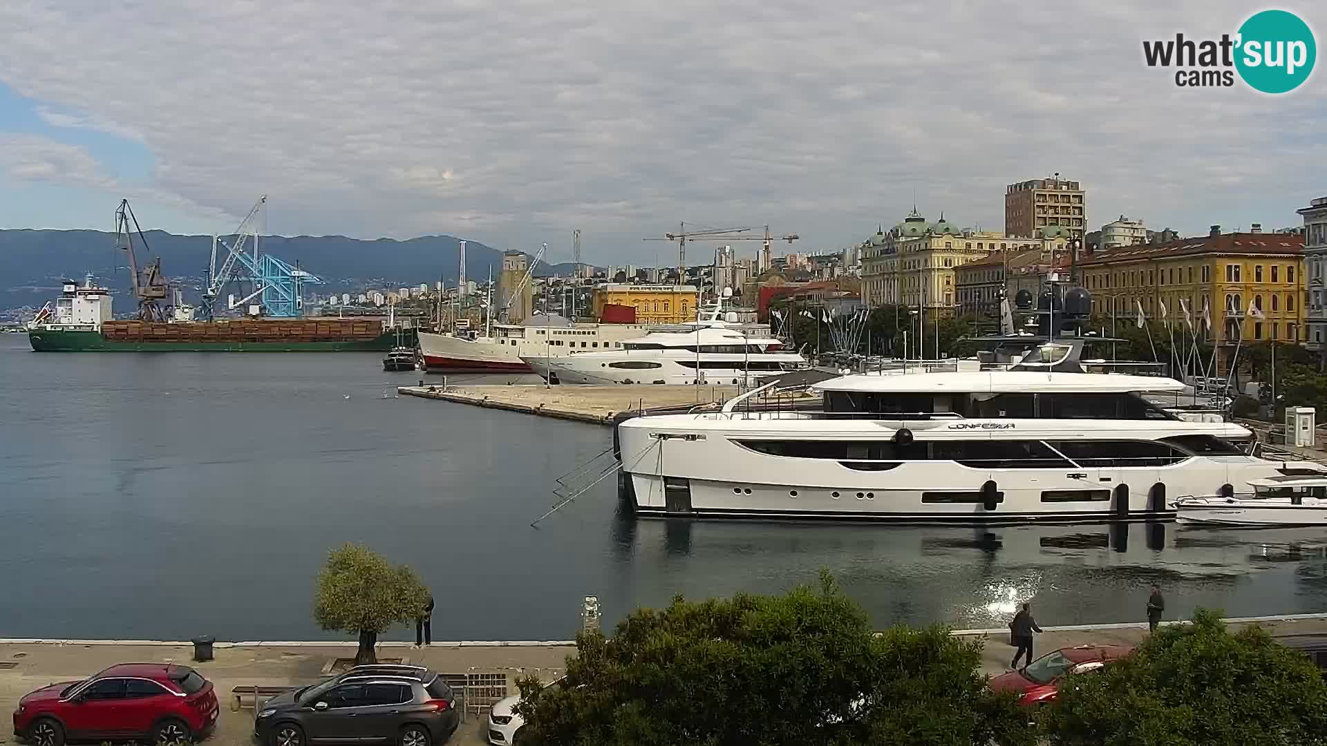 The Riva and Marina in Rijeka  – Live Webcam Croatia