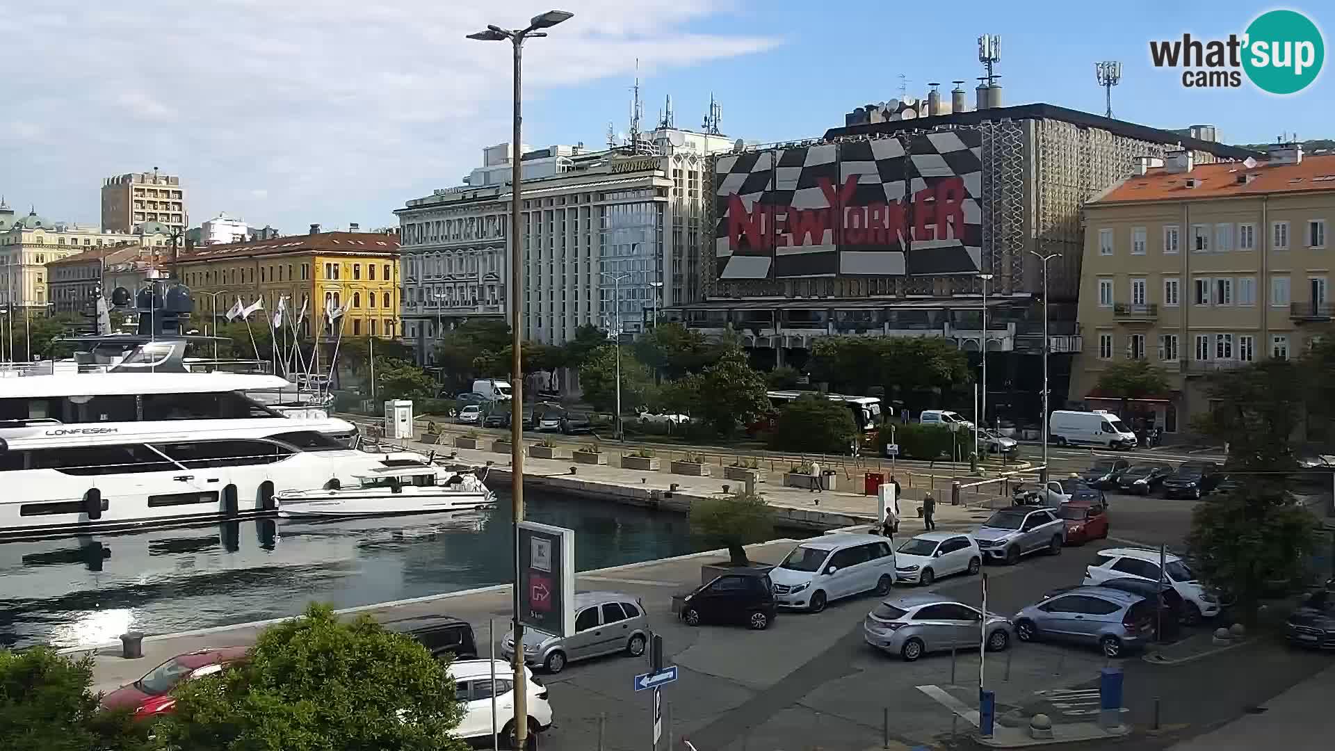 Die Riva und Marina in Rijeka – Live Webcam Kroatien