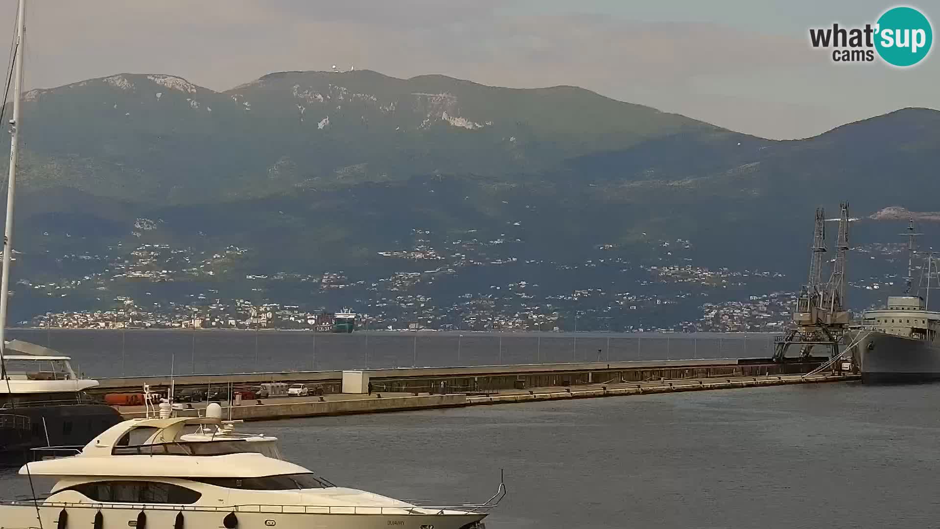 The Riva and Marina in Rijeka  – Live Webcam Croatia