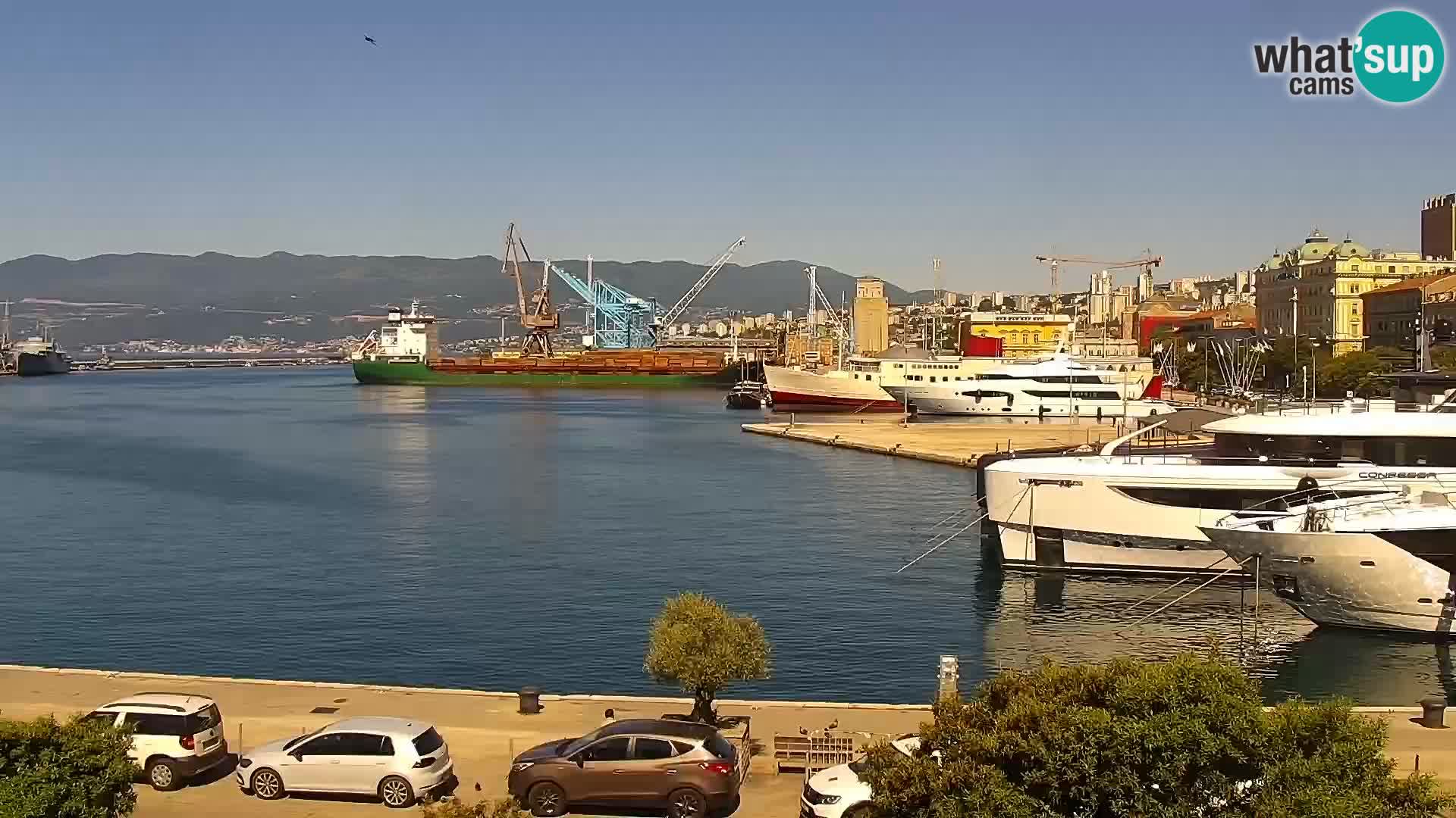 La Riva e la Marina a Rijeka (Fiume) – Live Webcam Croazia