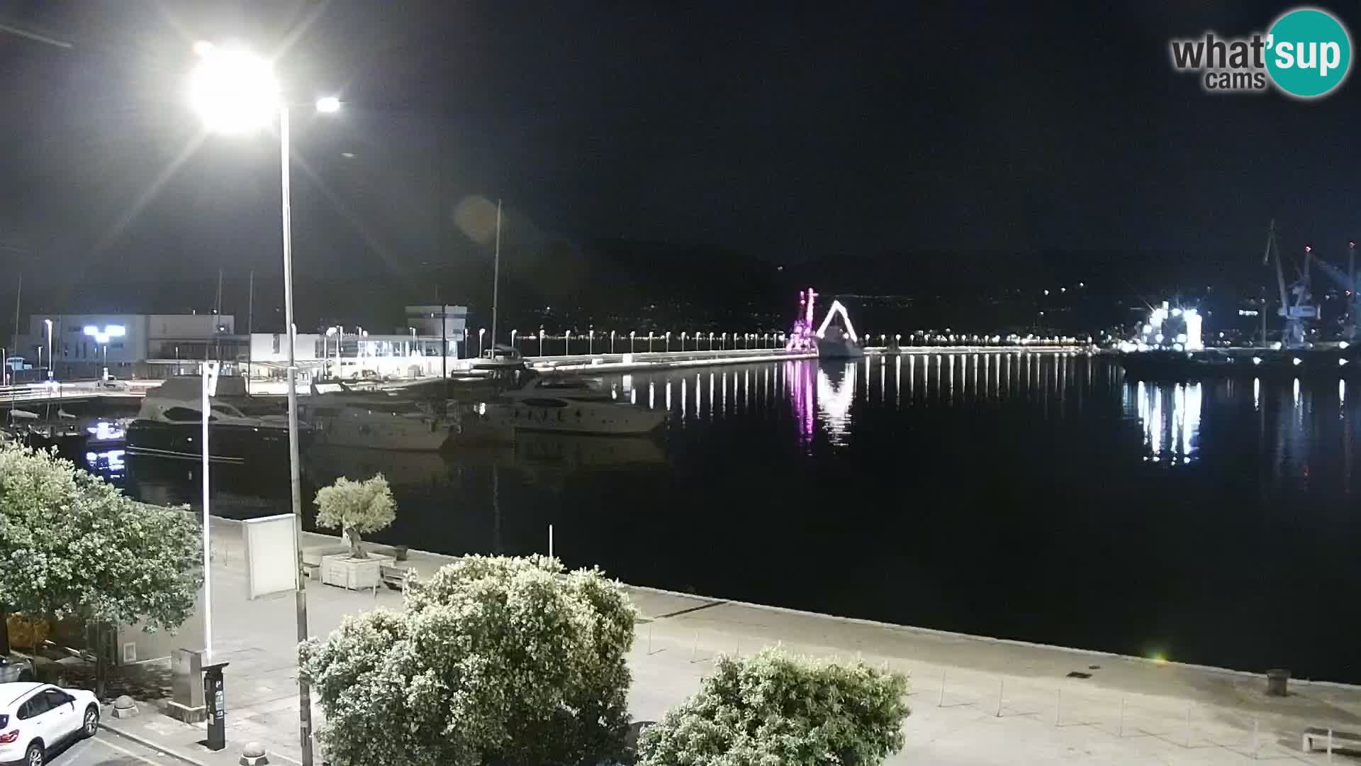 The Riva and Marina in Rijeka  – Live Webcam Croatia