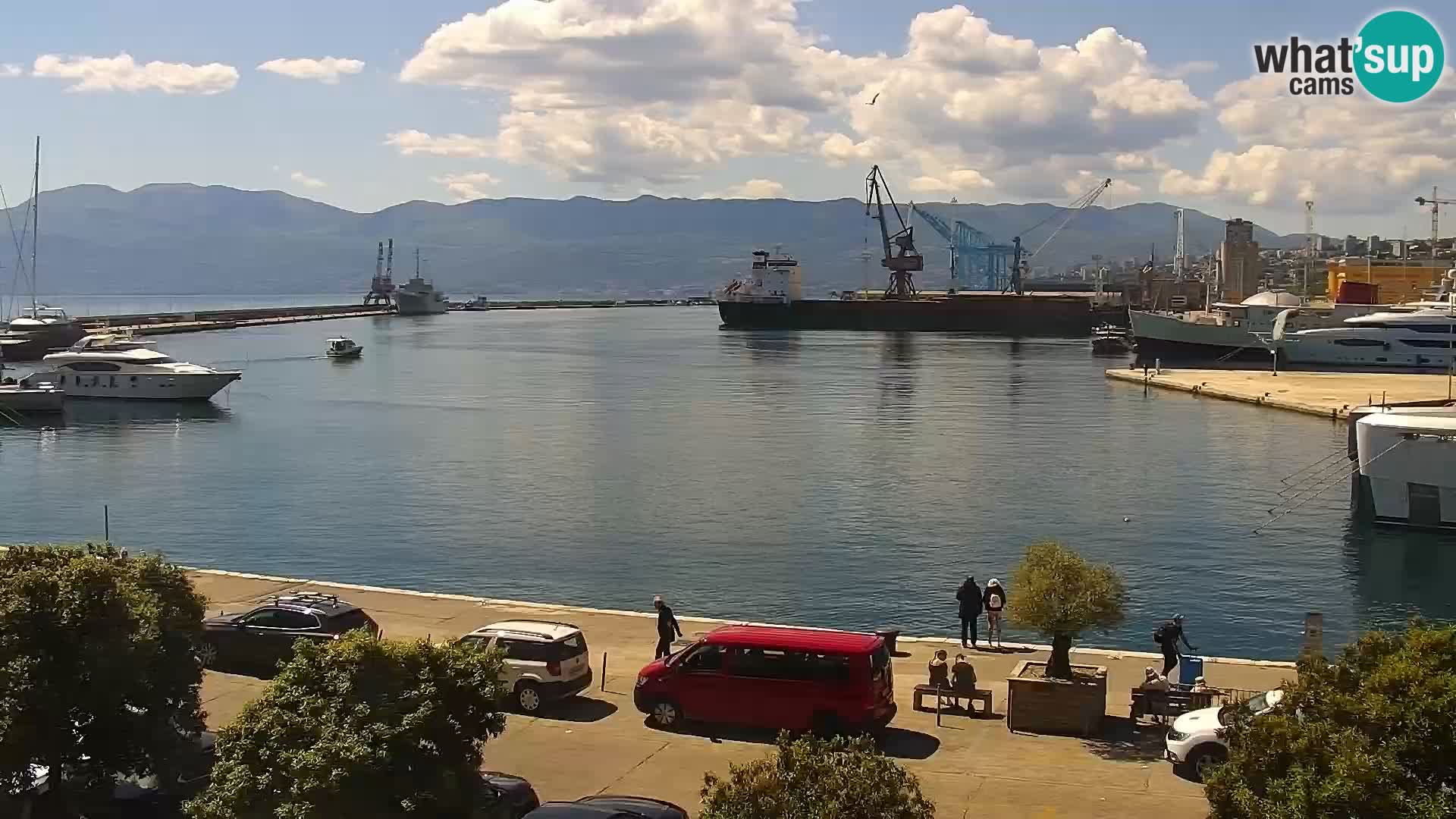 The Riva and Marina in Rijeka  – Live Webcam Croatia