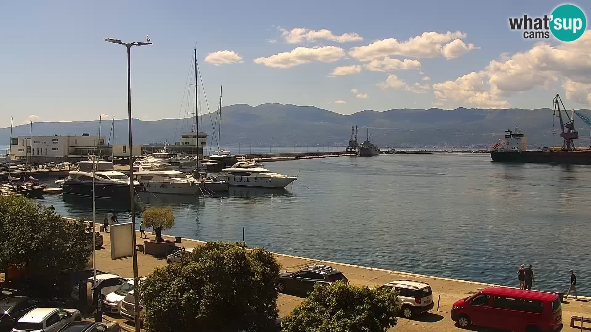 The Riva and Marina in Rijeka  – Live Webcam Croatia