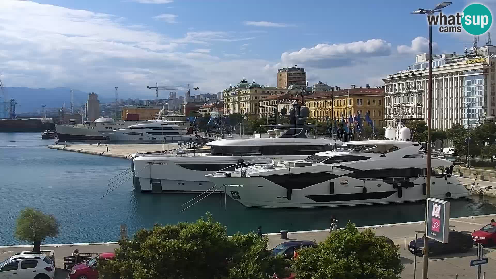 La Riva e la Marina a Rijeka (Fiume) – Live Webcam Croazia