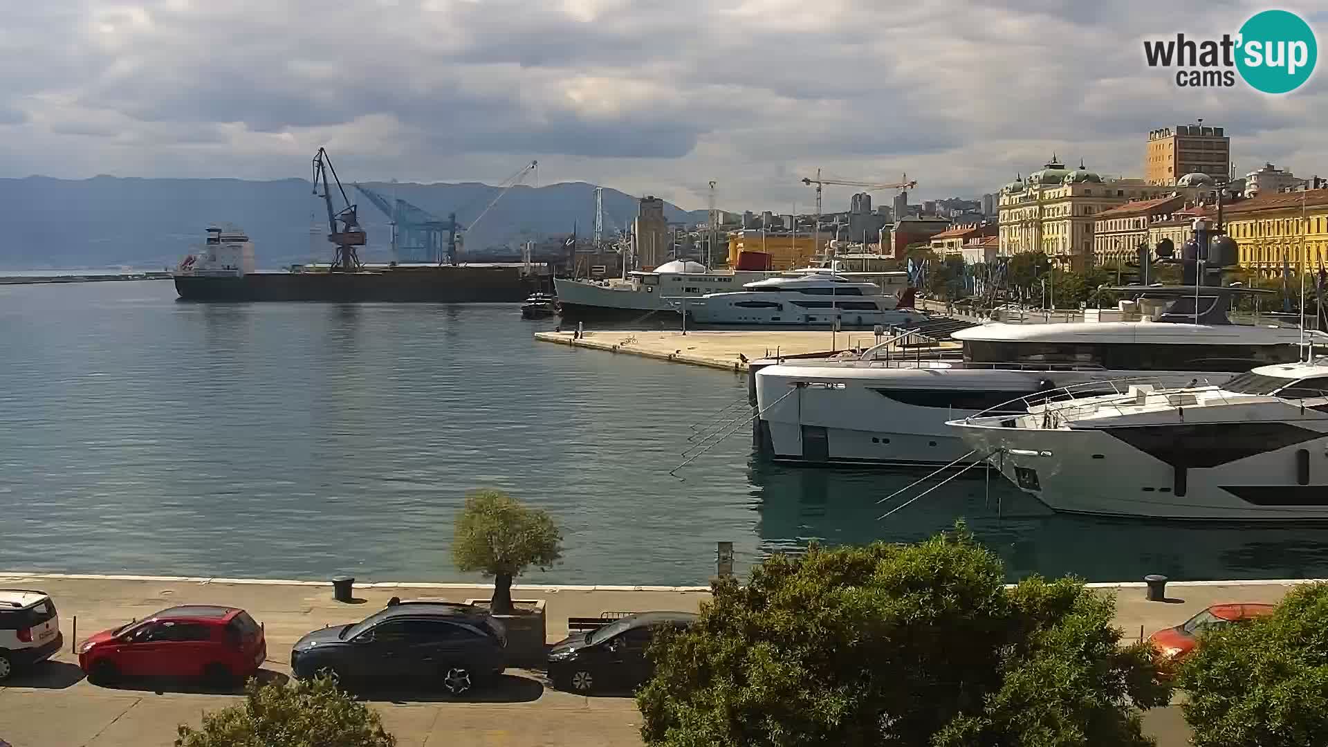 Die Riva und Marina in Rijeka – Live Webcam Kroatien