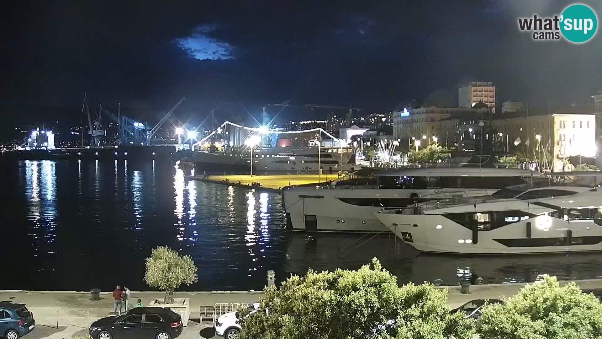 The Riva and Marina in Rijeka  – Live Webcam Croatia