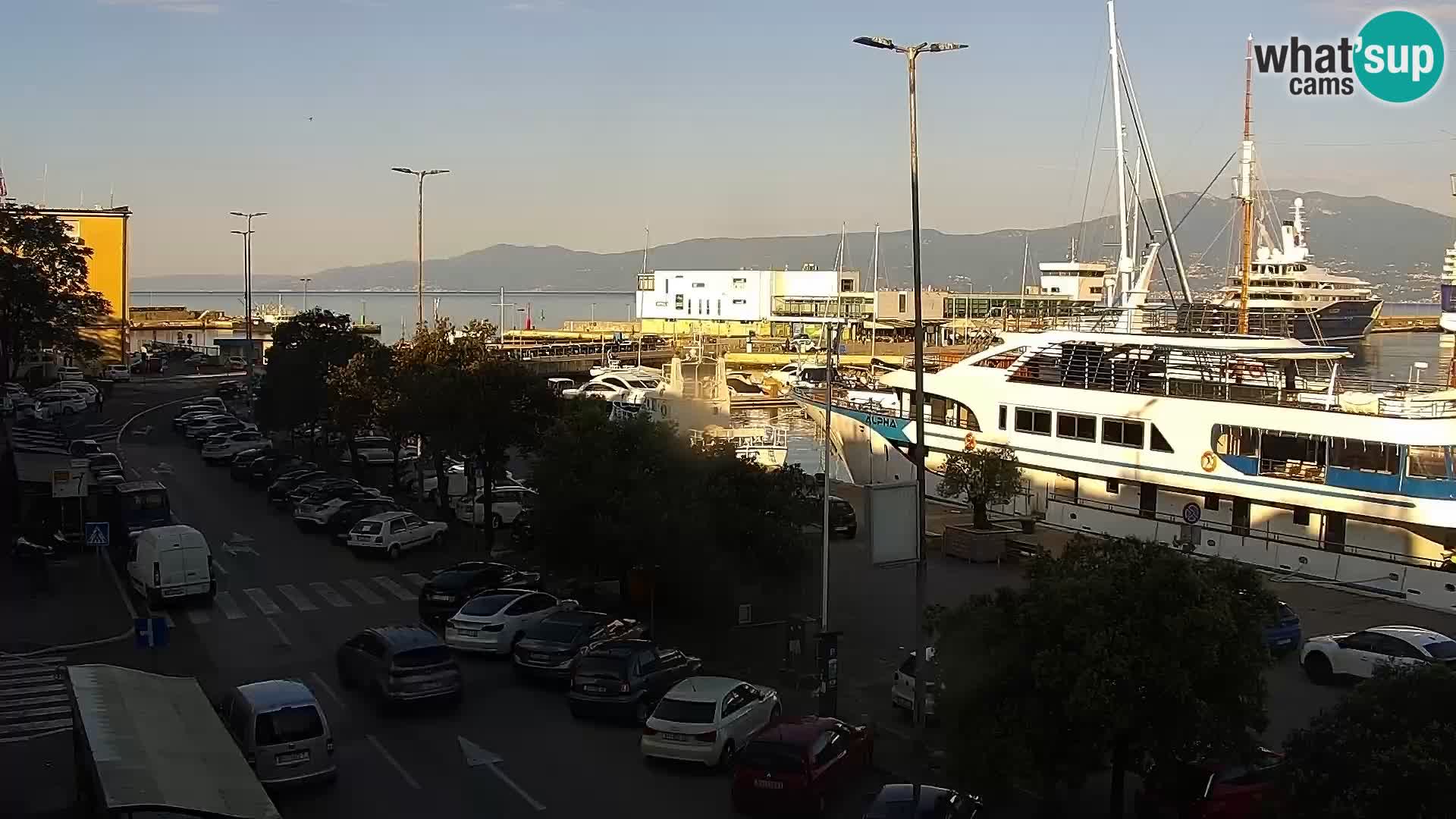 The Riva and Marina in Rijeka  – Live Webcam Croatia
