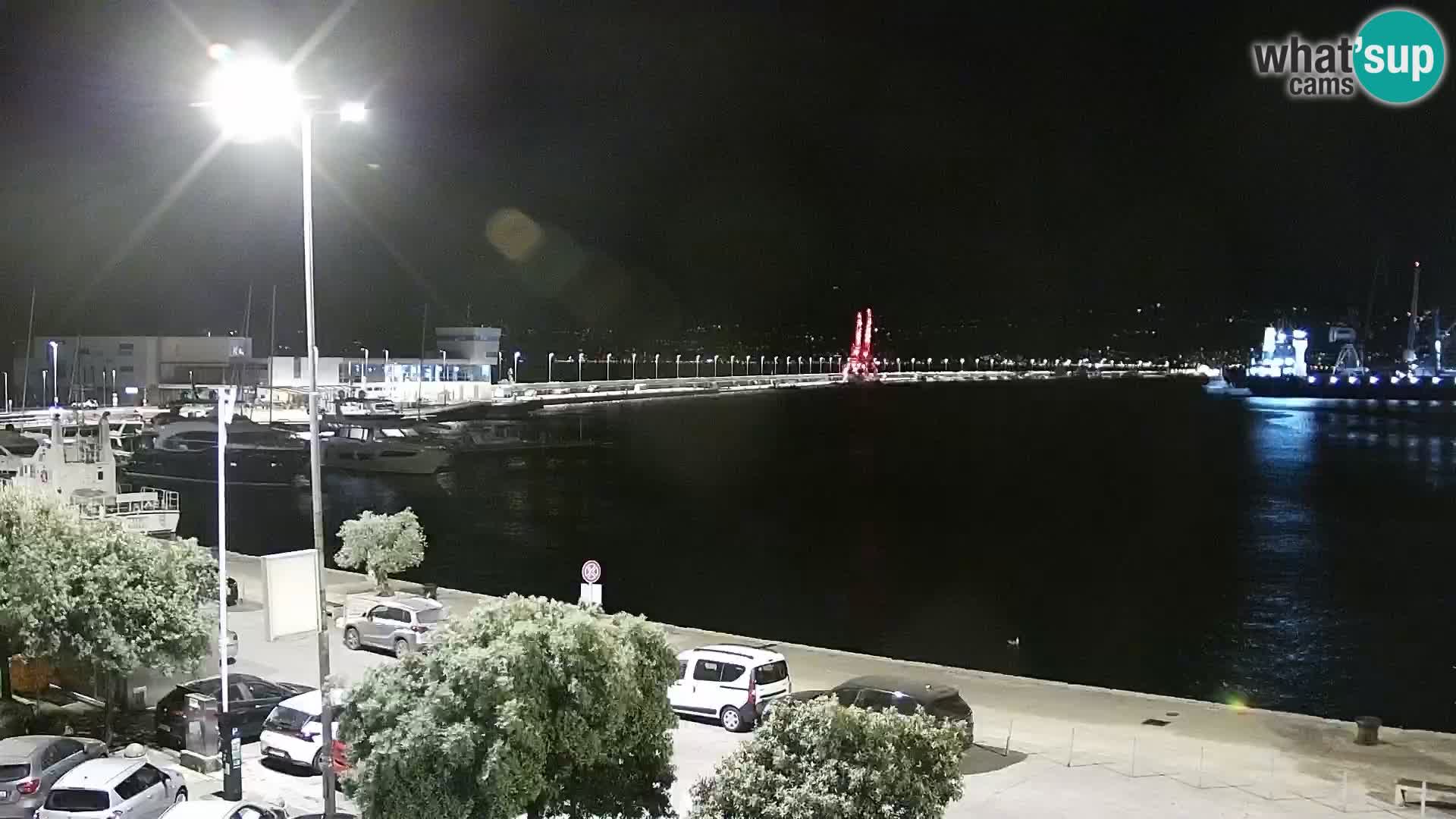 The Riva and Marina in Rijeka  – Live Webcam Croatia