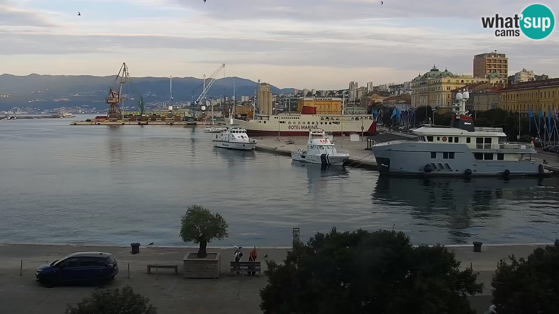 La Riva e la Marina a Rijeka (Fiume) – Live Webcam Croazia