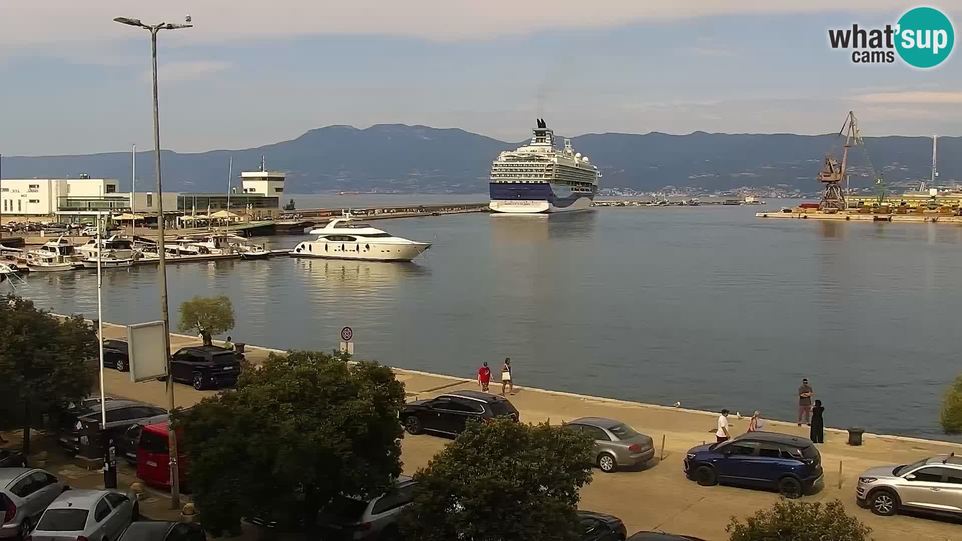 The Riva and Marina in Rijeka  – Live Webcam Croatia