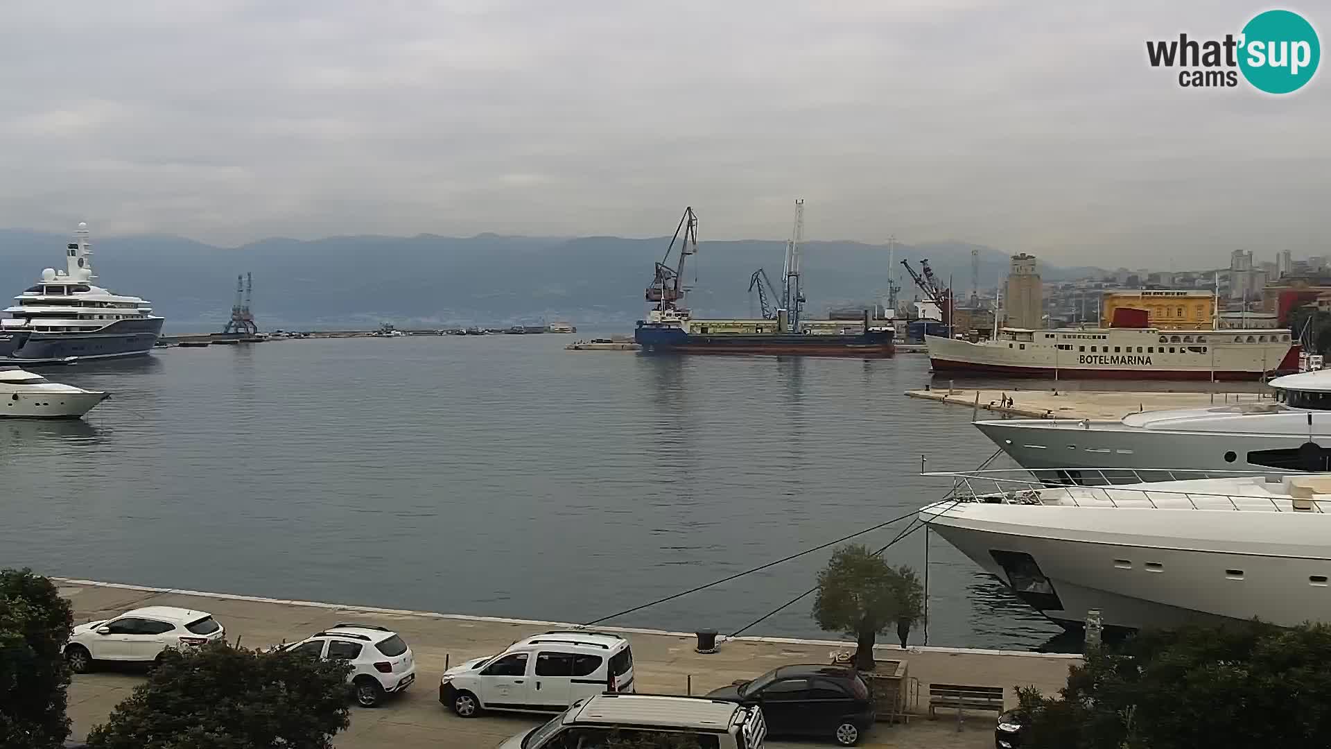 Die Riva und Marina in Rijeka – Live Webcam Kroatien