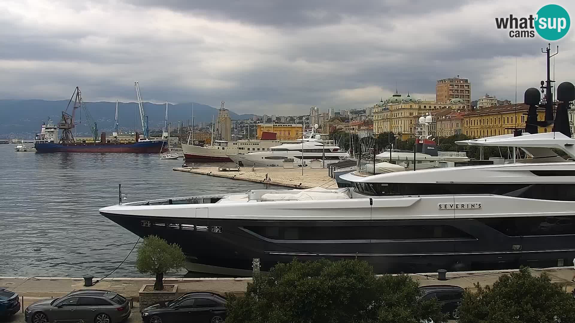 The Riva and Marina in Rijeka  – Live Webcam Croatia