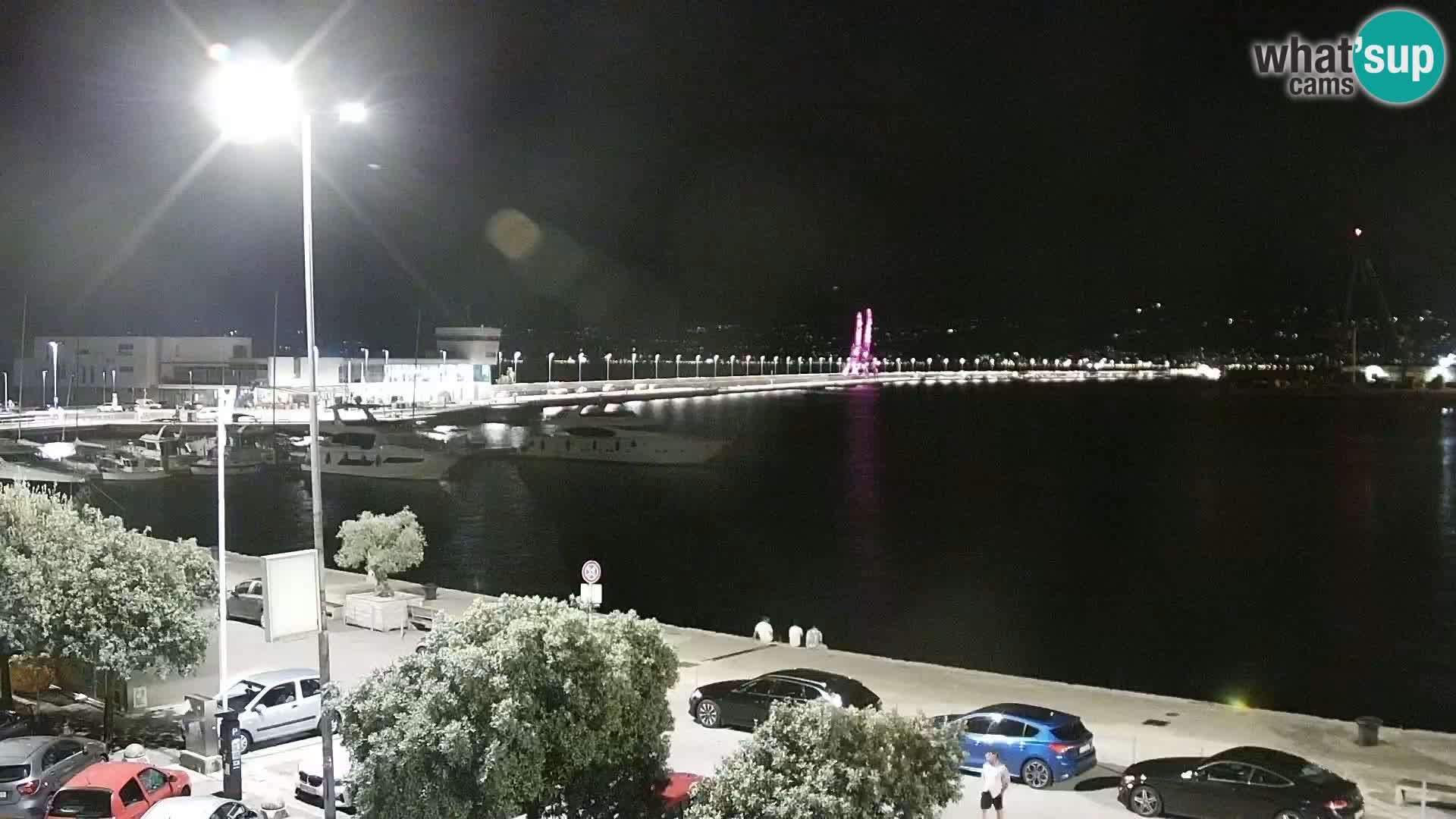 The Riva and Marina in Rijeka  – Live Webcam Croatia