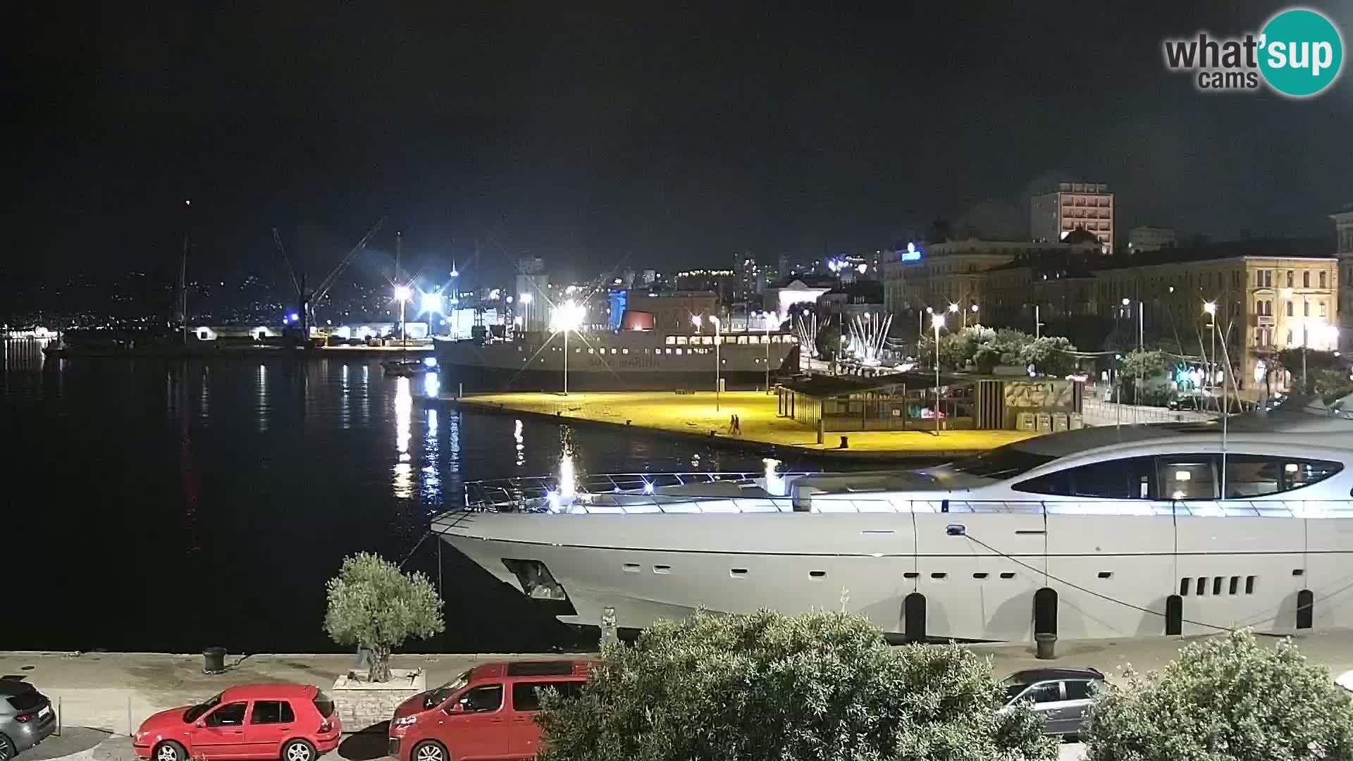 Die Riva und Marina in Rijeka – Live Webcam Kroatien