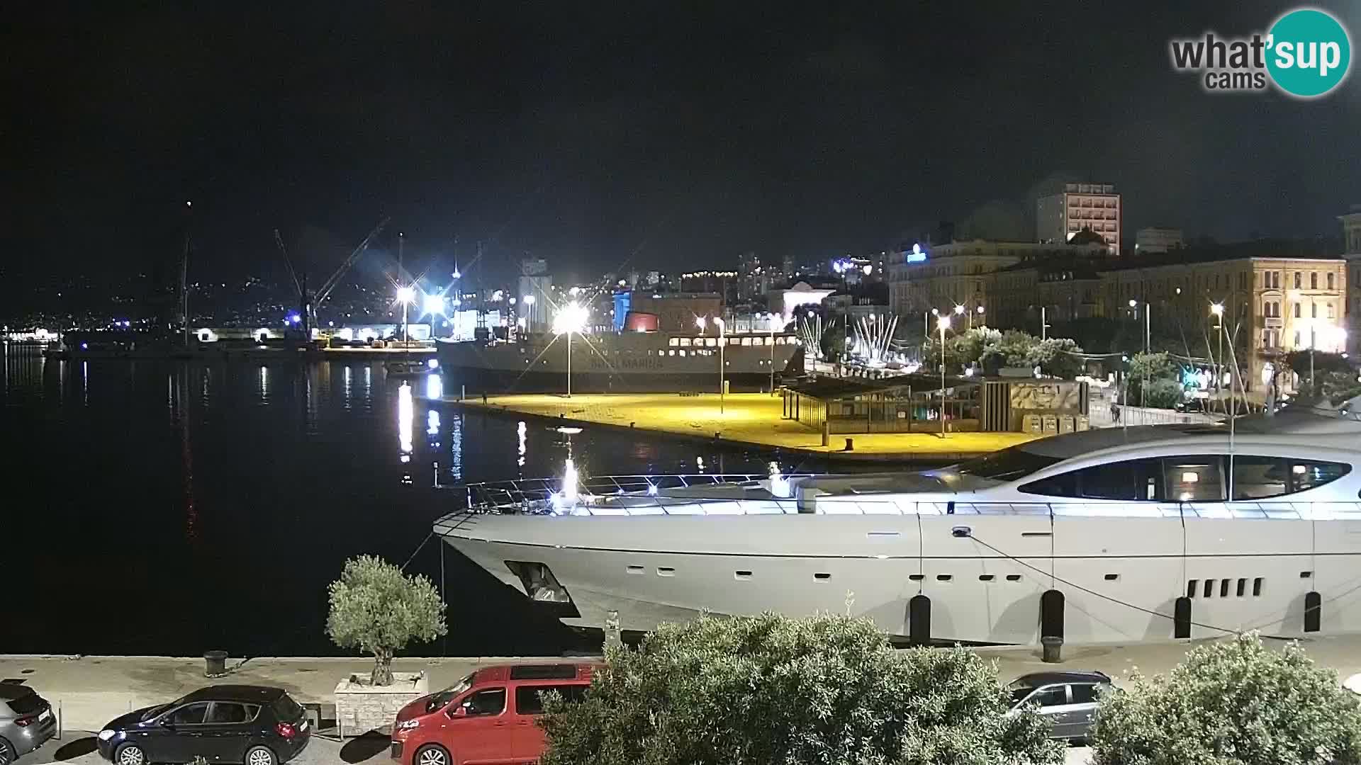 The Riva and Marina in Rijeka  – Live Webcam Croatia