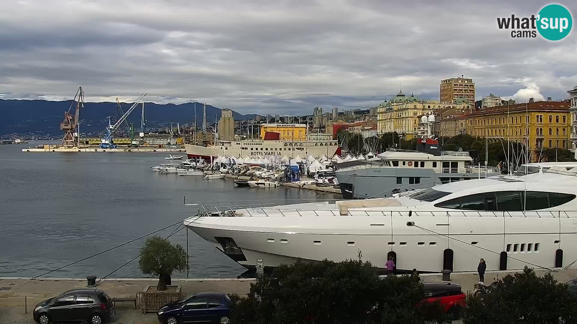 Die Riva und Marina in Rijeka – Live Webcam Kroatien