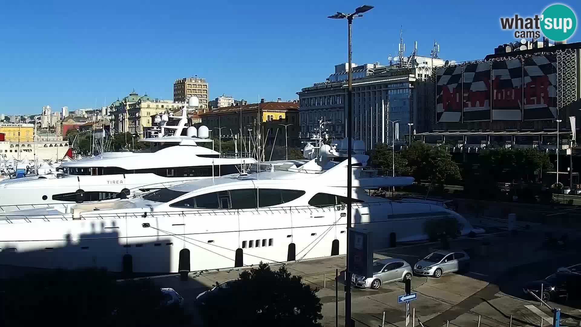 La Riva y Marina en Rijeka – Webcam en vivo Croacia