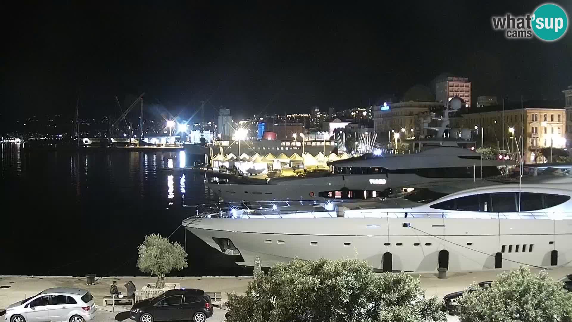 The Riva and Marina in Rijeka  – Live Webcam Croatia