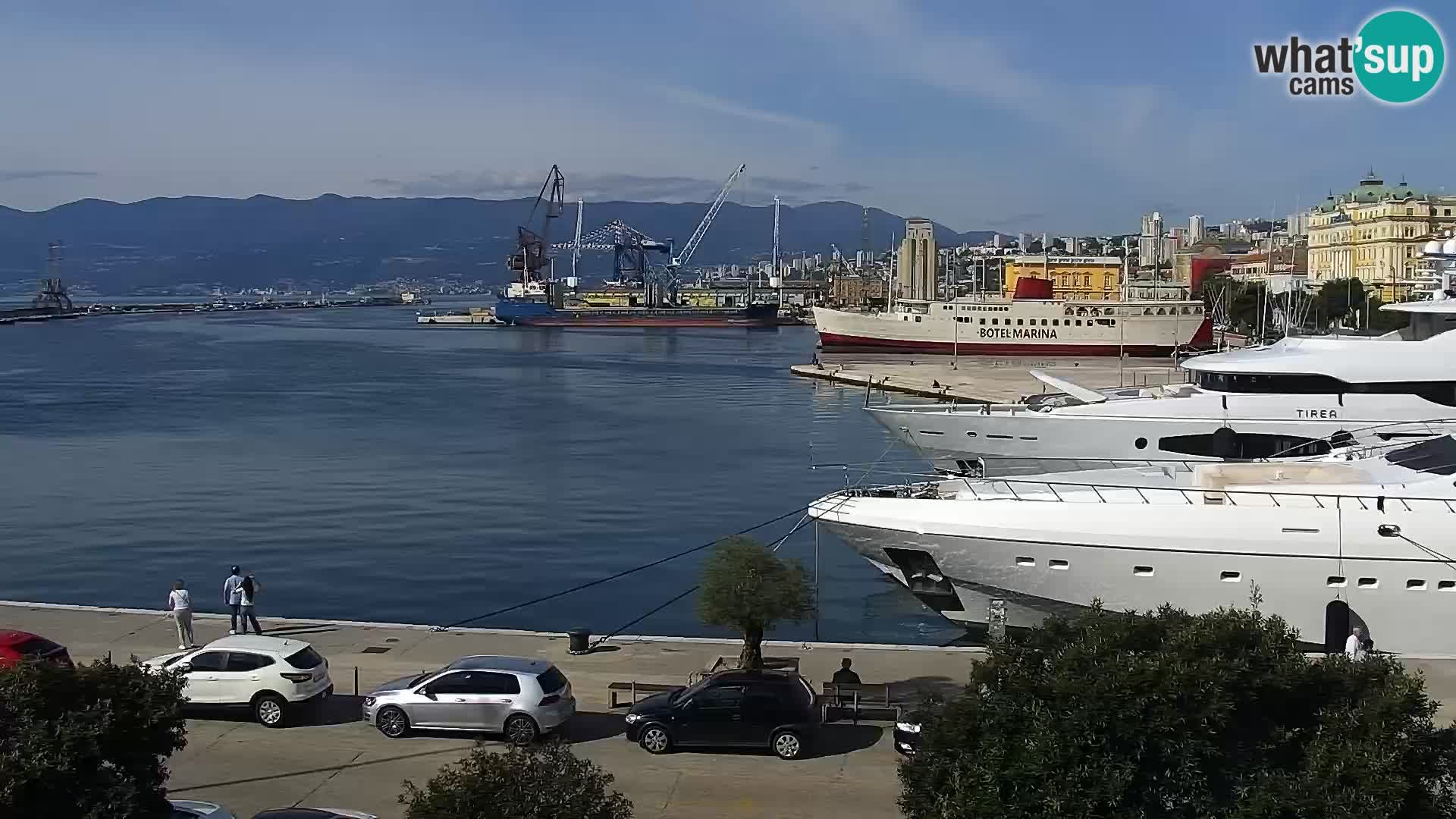 The Riva and Marina in Rijeka  – Live Webcam Croatia