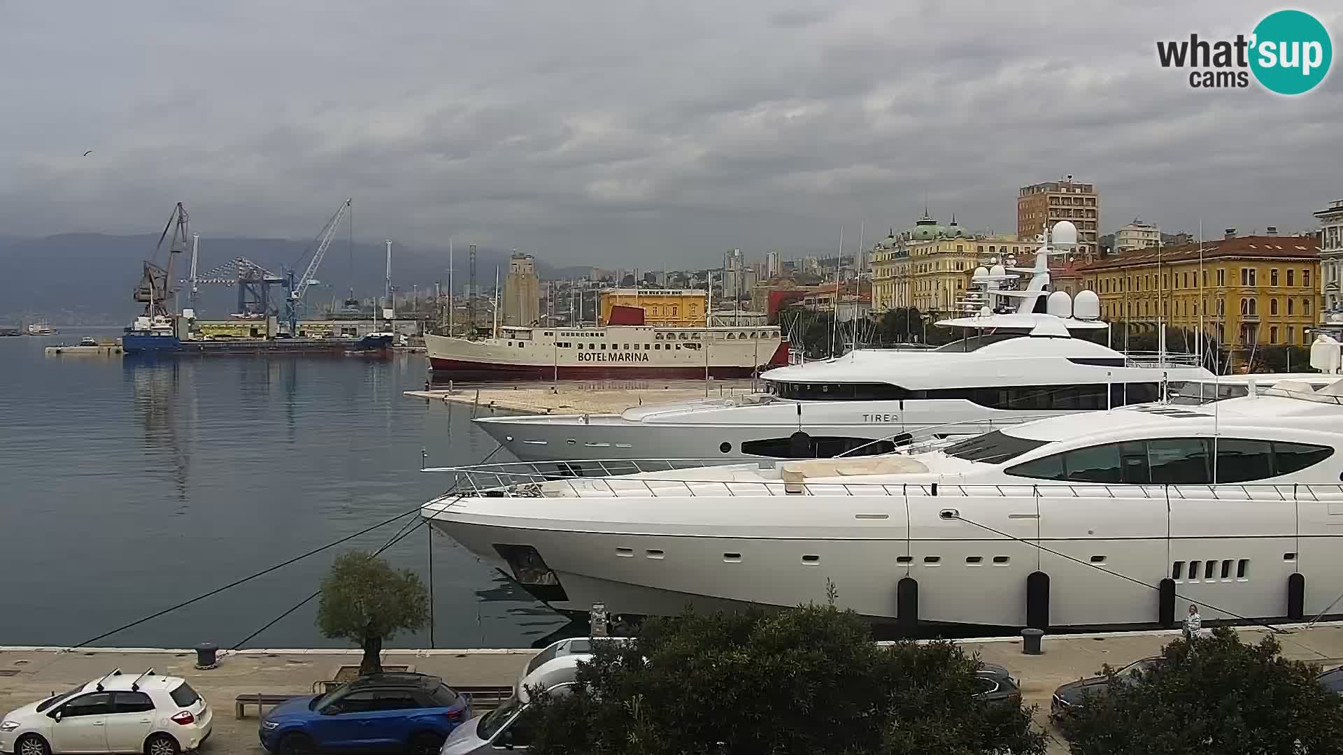 La Riva et Marina à Rijeka – Live Webcam Croatie