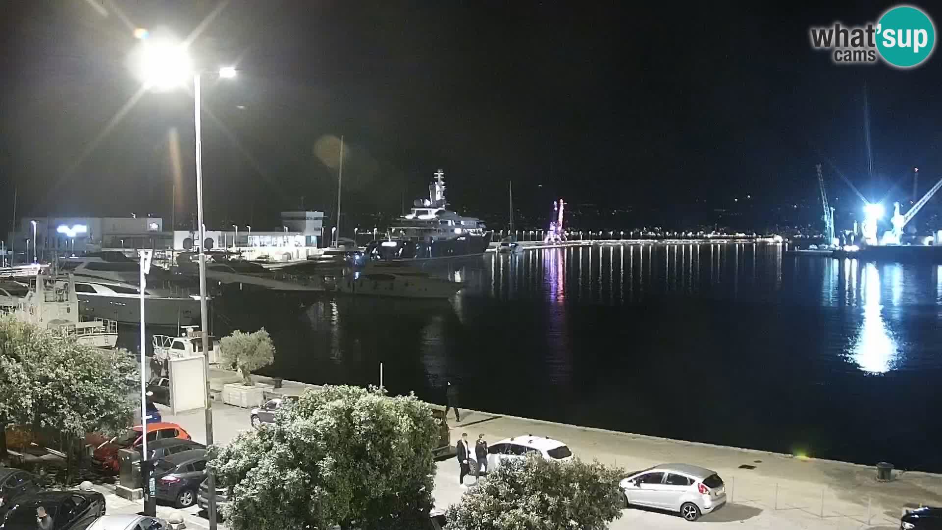 Die Riva und Marina in Rijeka – Live Webcam Kroatien