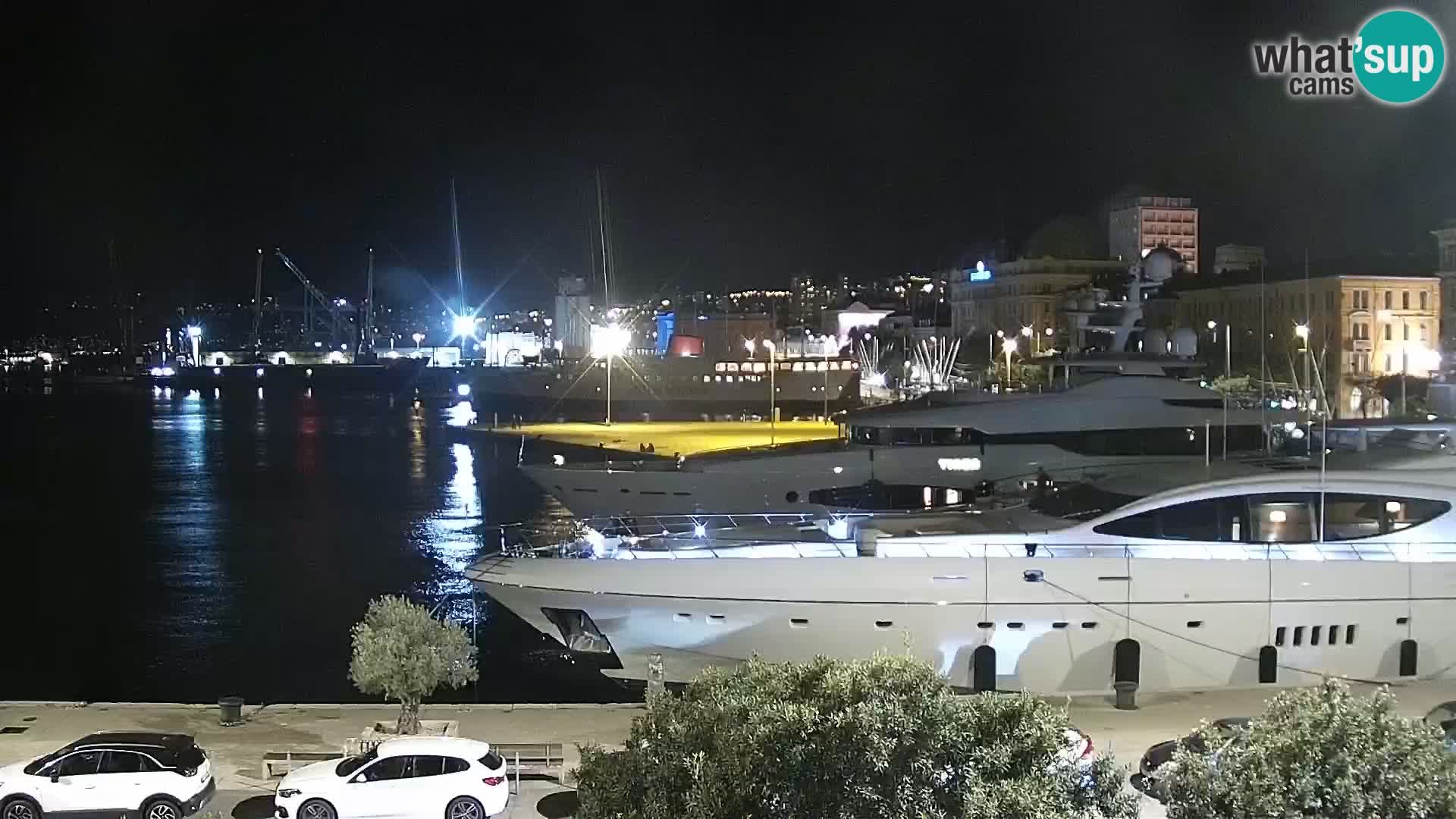 La Riva et Marina à Rijeka – Live Webcam Croatie