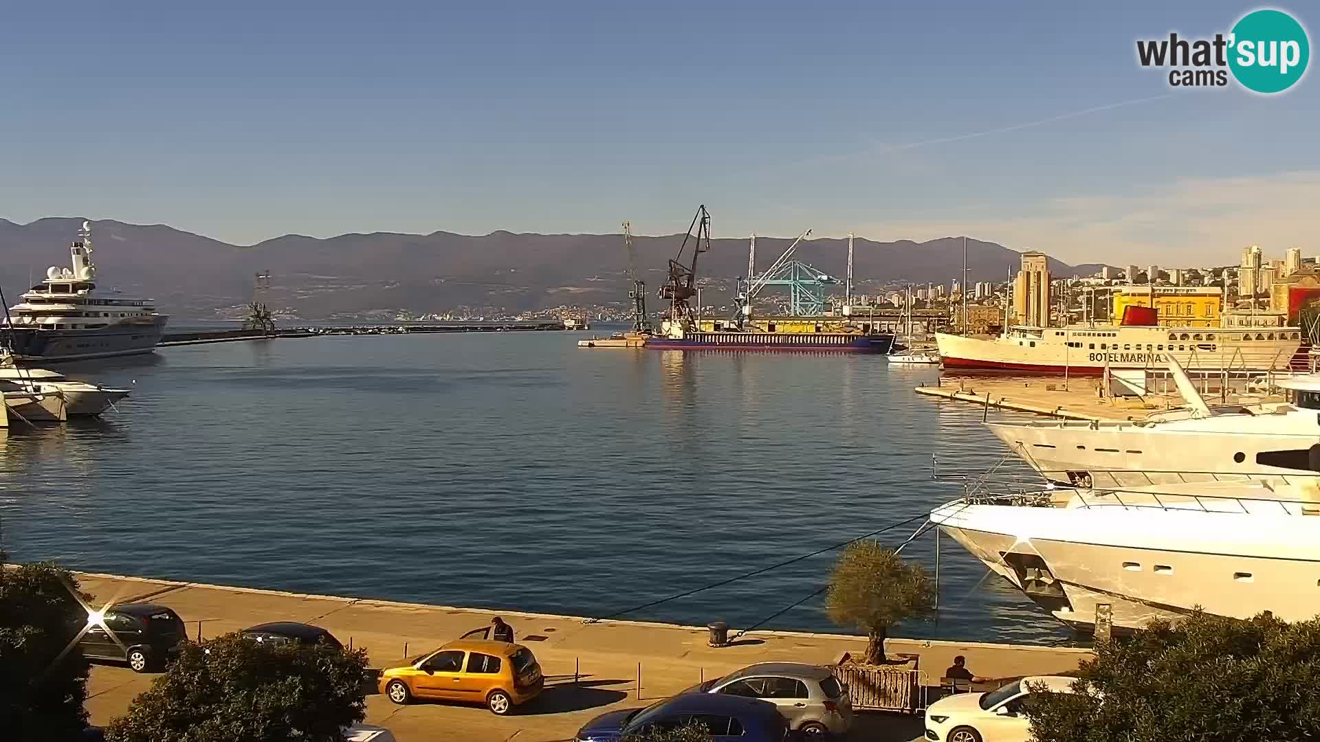 Die Riva und Marina in Rijeka – Live Webcam Kroatien