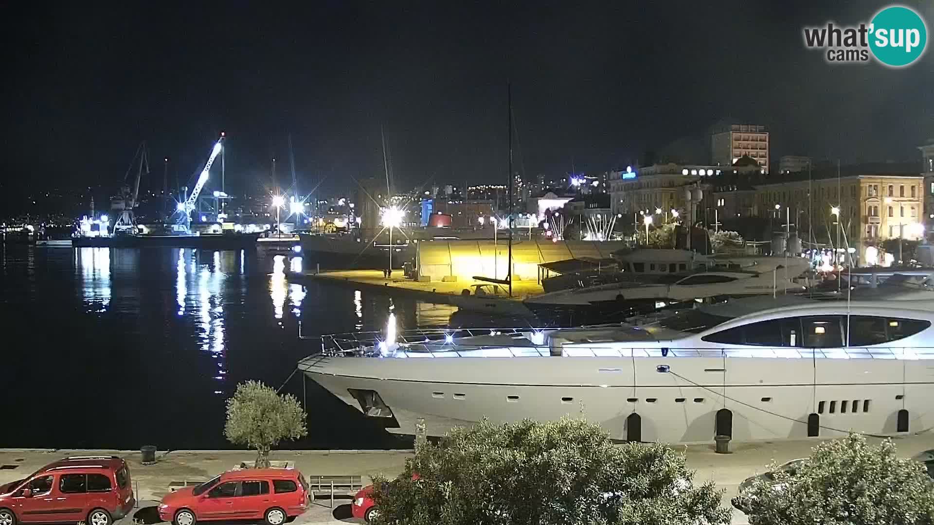 Die Riva und Marina in Rijeka – Live Webcam Kroatien