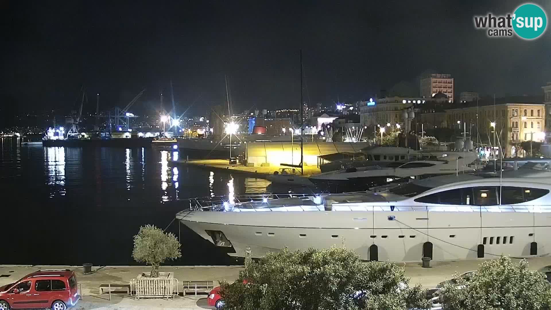 La Riva y Marina en Rijeka – Webcam en vivo Croacia