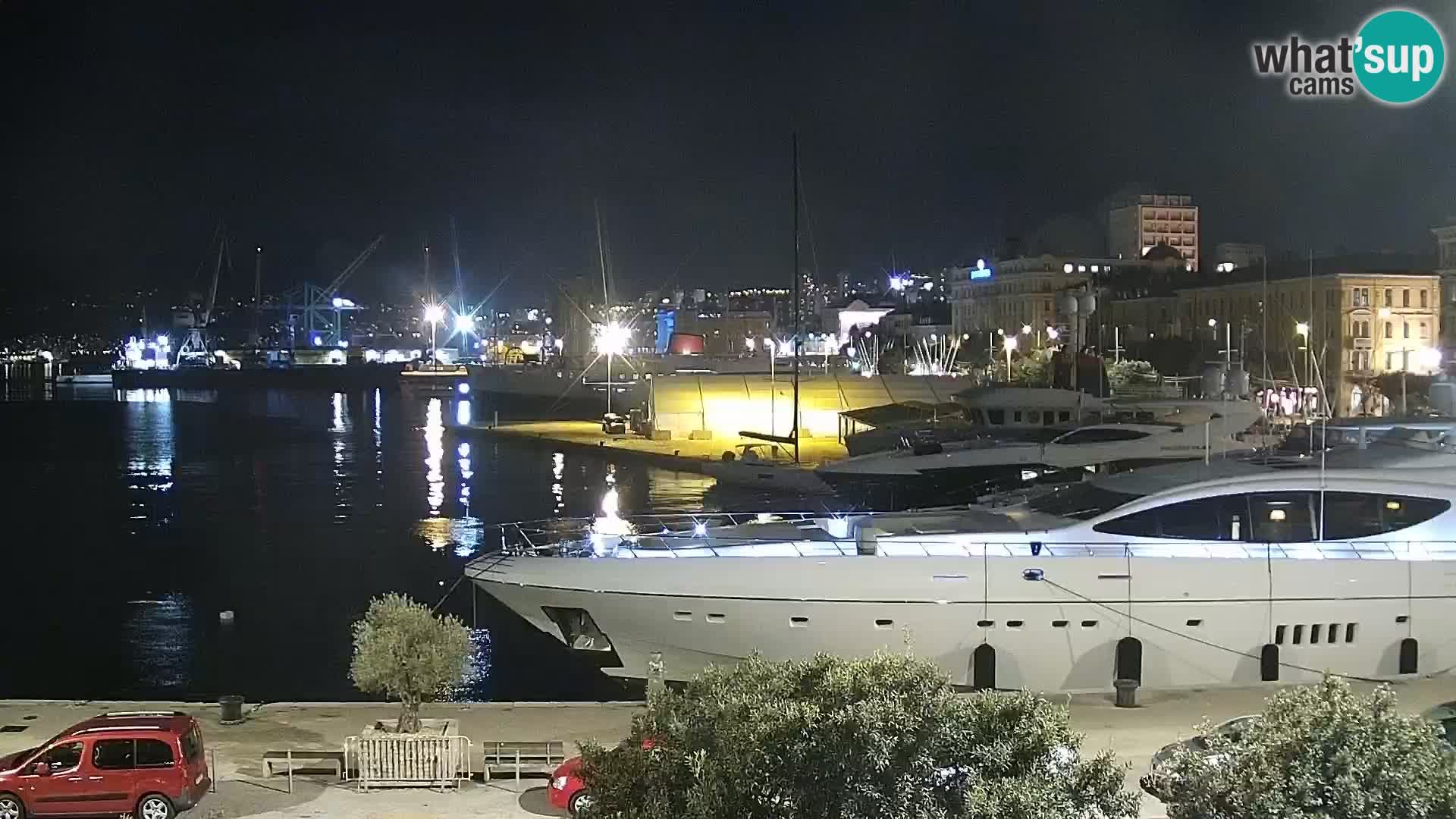 La Riva y Marina en Rijeka – Webcam en vivo Croacia