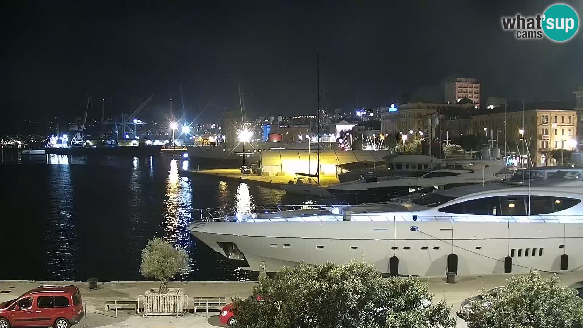 La Riva y Marina en Rijeka – Webcam en vivo Croacia