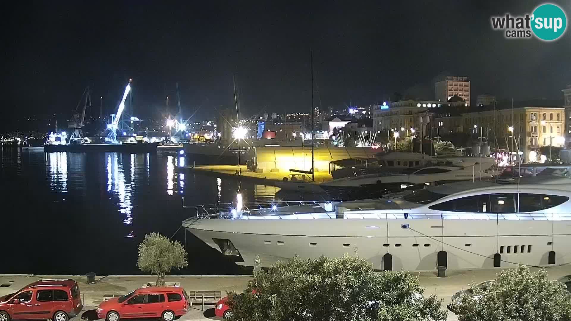 La Riva e la Marina a Rijeka (Fiume) – Live Webcam Croazia