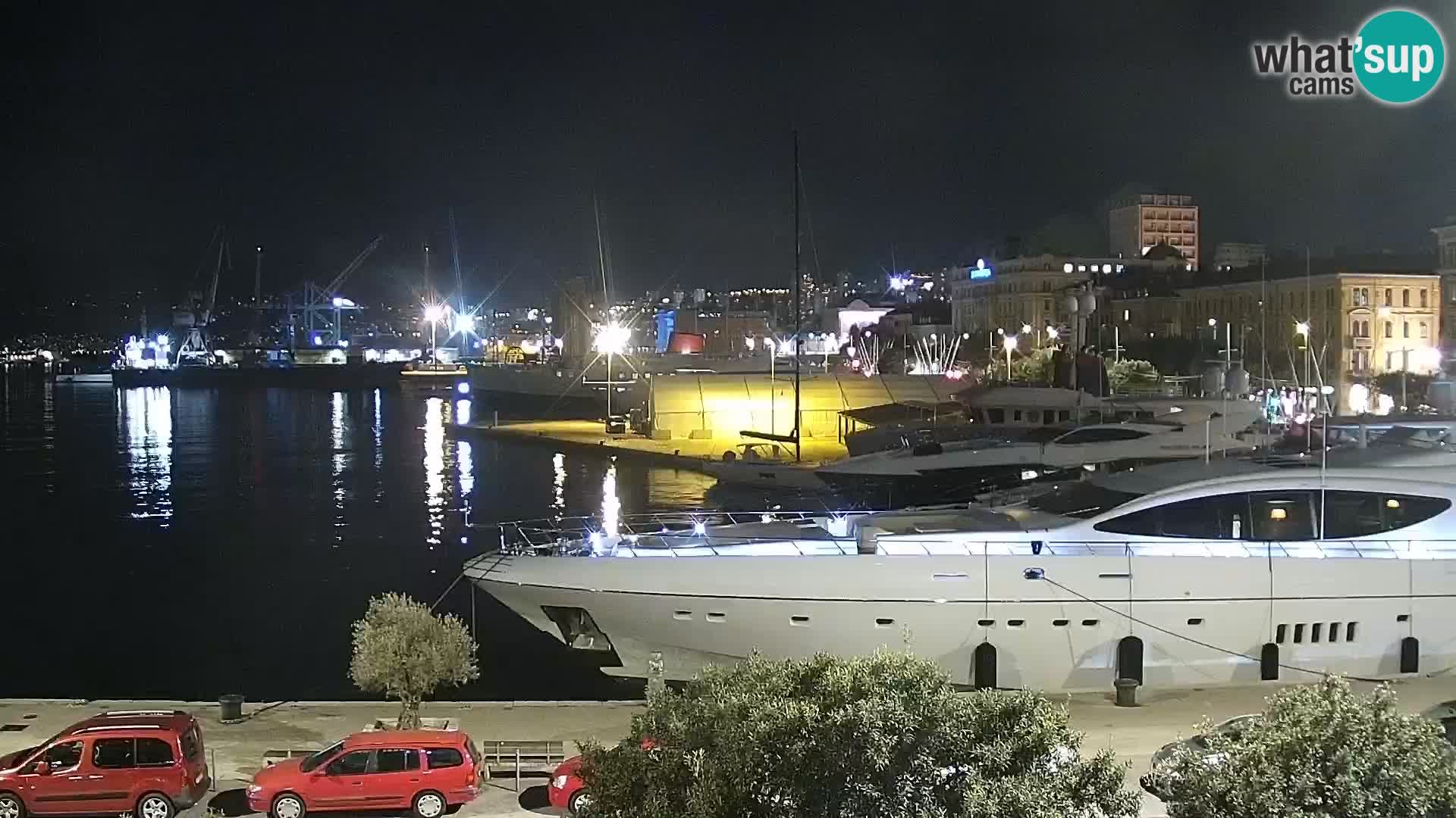 La Riva y Marina en Rijeka – Webcam en vivo Croacia