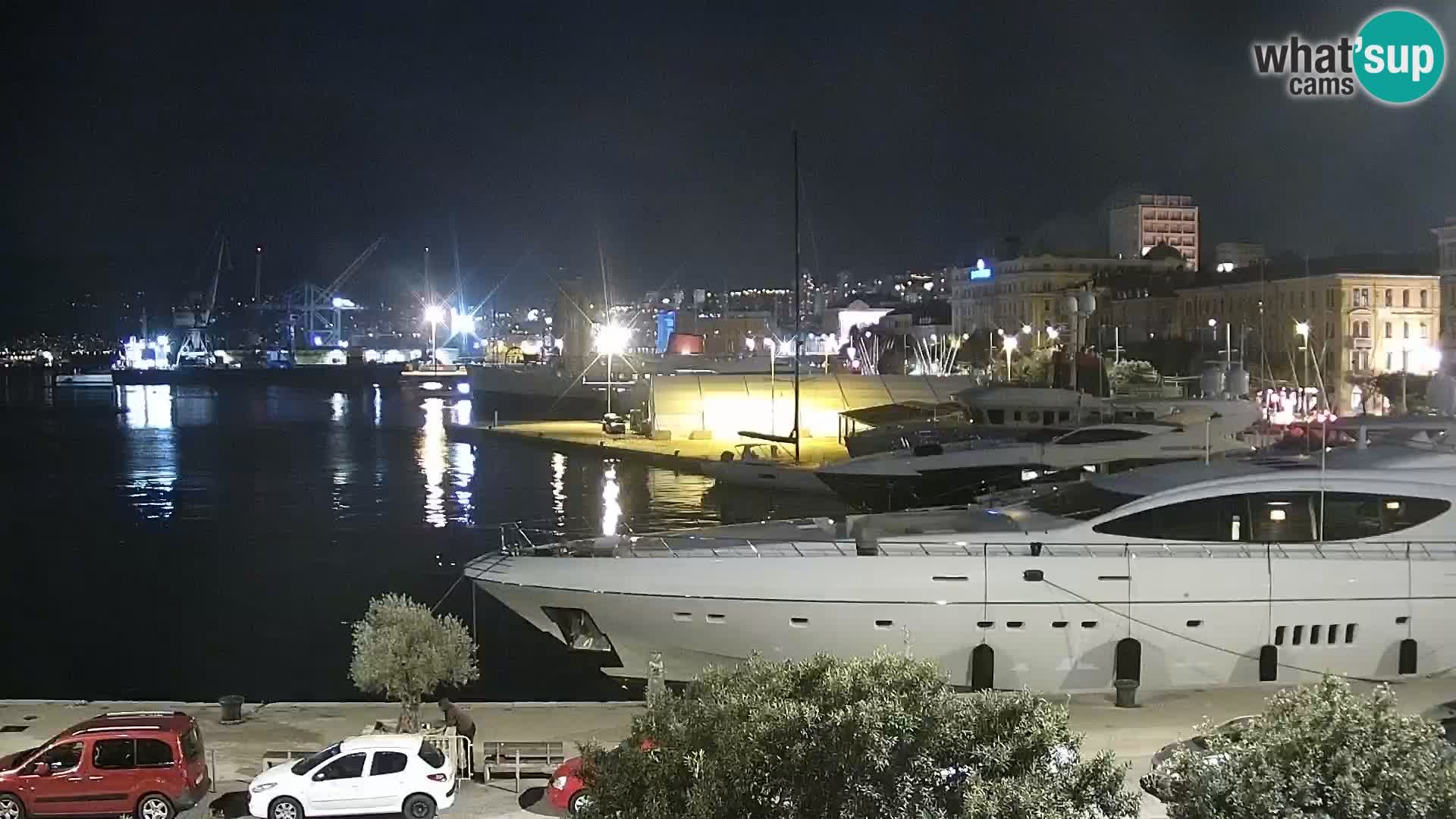 La Riva y Marina en Rijeka – Webcam en vivo Croacia