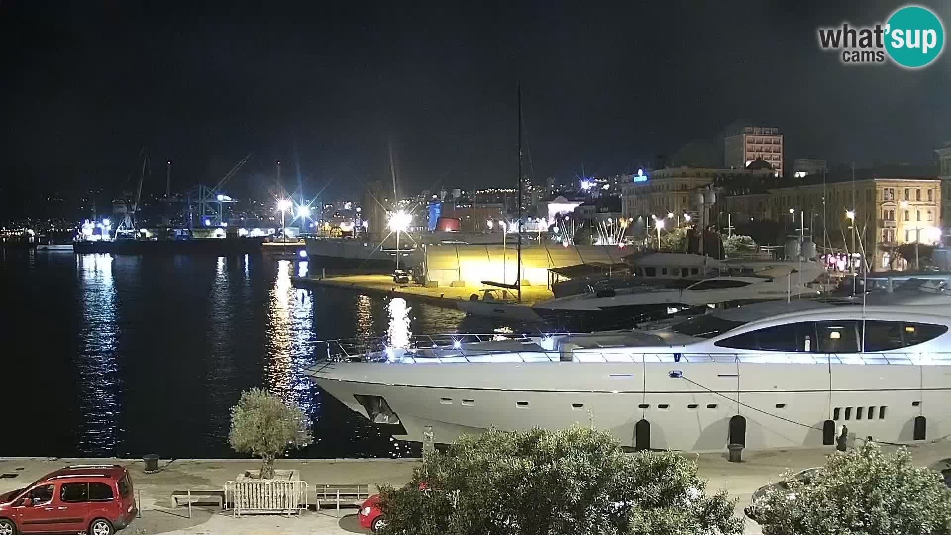 Die Riva und Marina in Rijeka – Live Webcam Kroatien