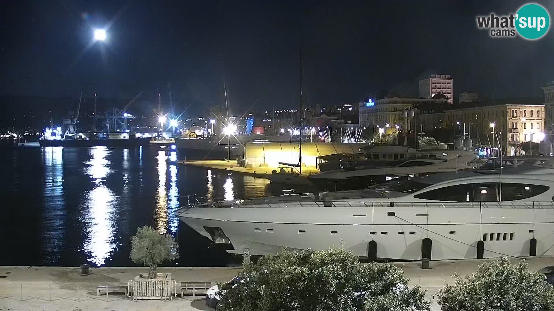 La Riva e la Marina a Rijeka (Fiume) – Live Webcam Croazia