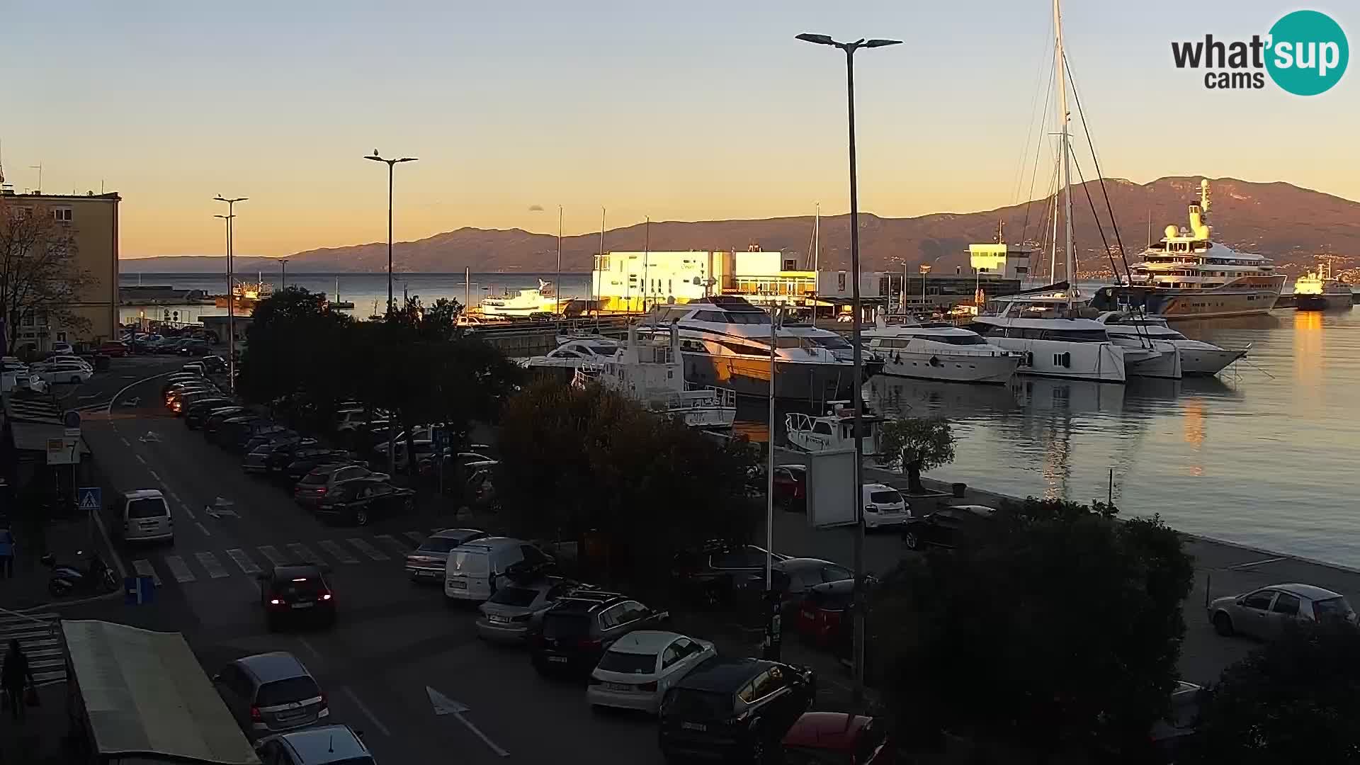 Die Riva und Marina in Rijeka – Live Webcam Kroatien