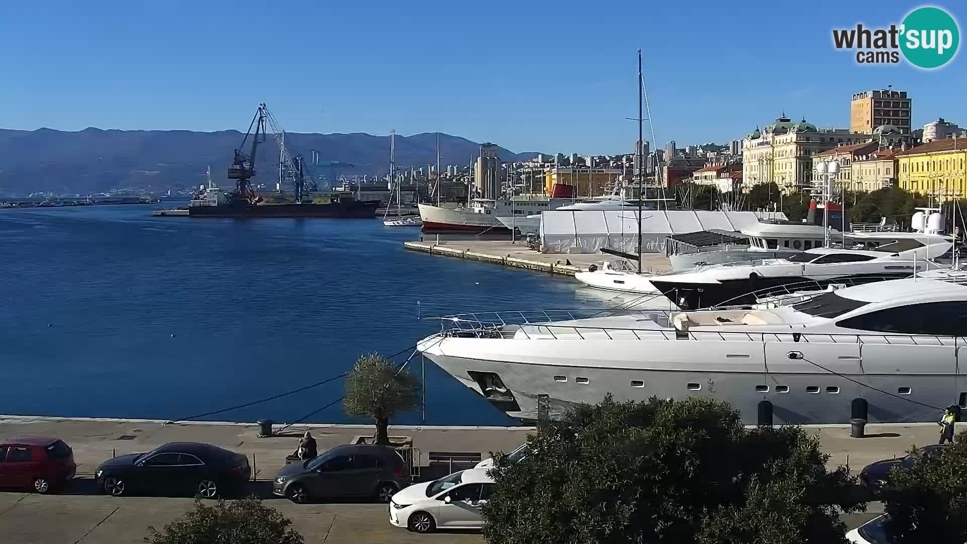 The Riva and Marina in Rijeka  – Live Webcam Croatia