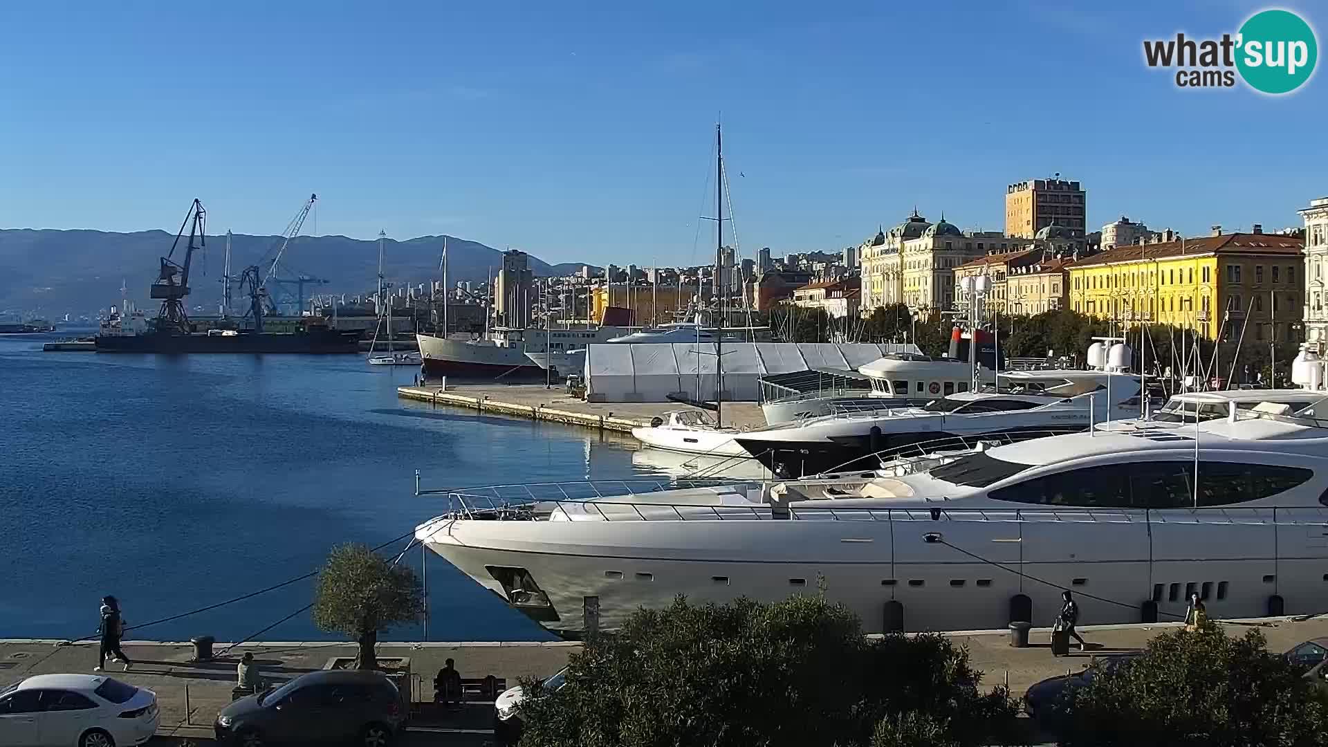 Die Riva und Marina in Rijeka – Live Webcam Kroatien