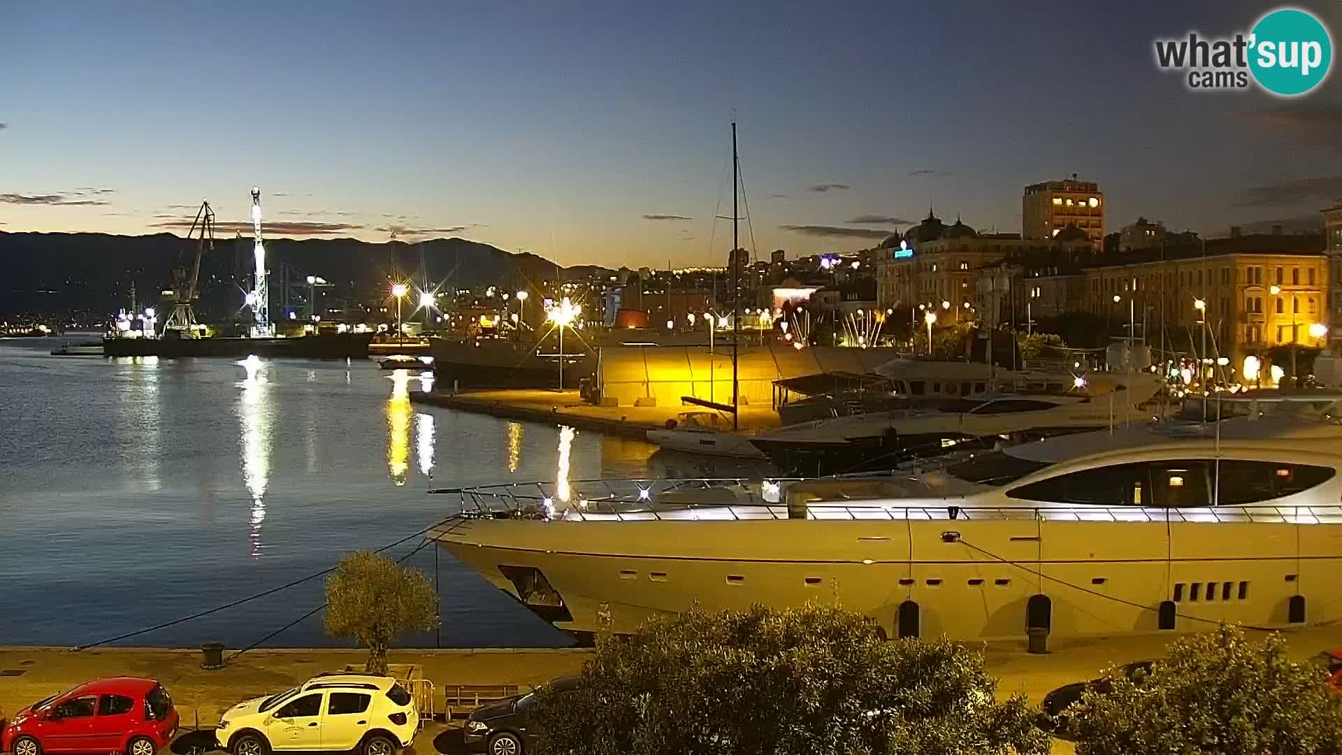 La Riva e la Marina a Rijeka (Fiume) – Live Webcam Croazia