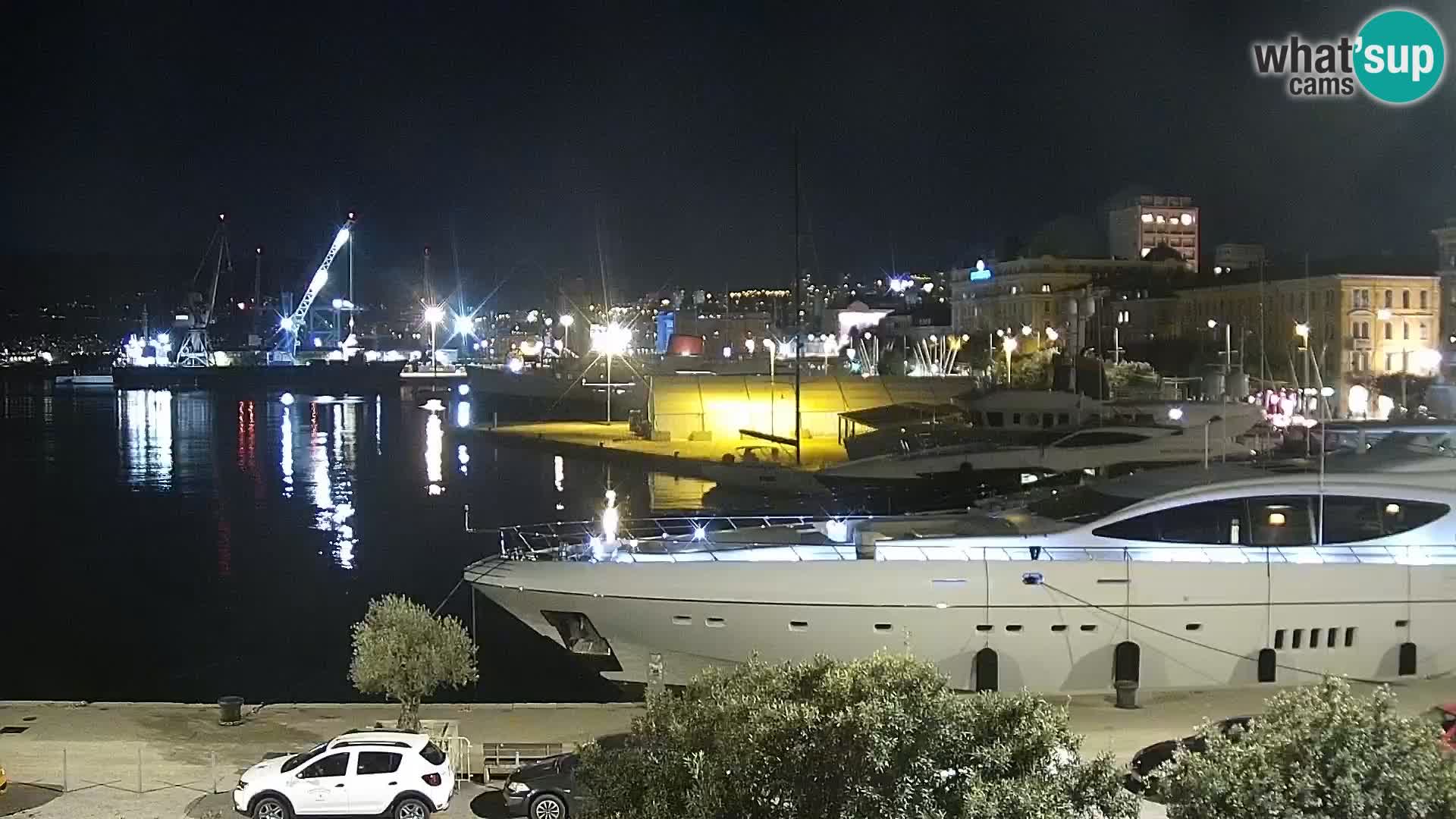 La Riva y Marina en Rijeka – Webcam en vivo Croacia