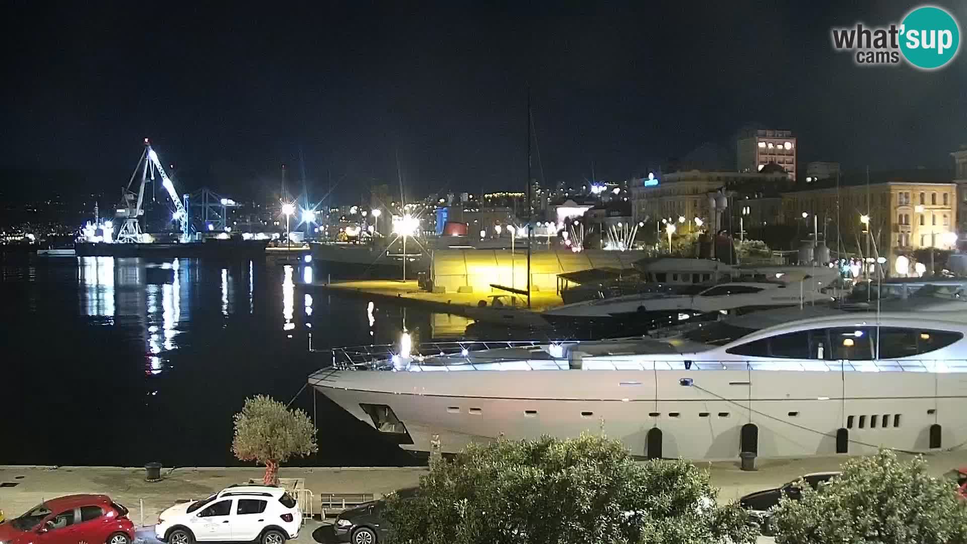 Die Riva und Marina in Rijeka – Live Webcam Kroatien