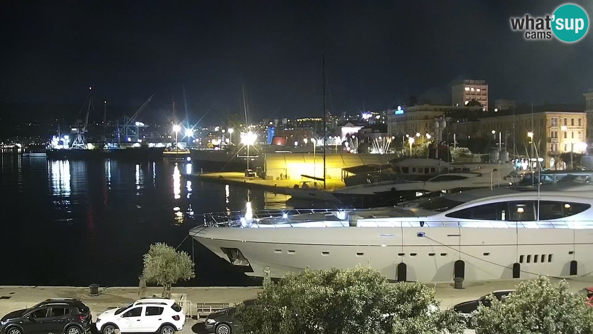 La Riva e la Marina a Rijeka (Fiume) – Live Webcam Croazia