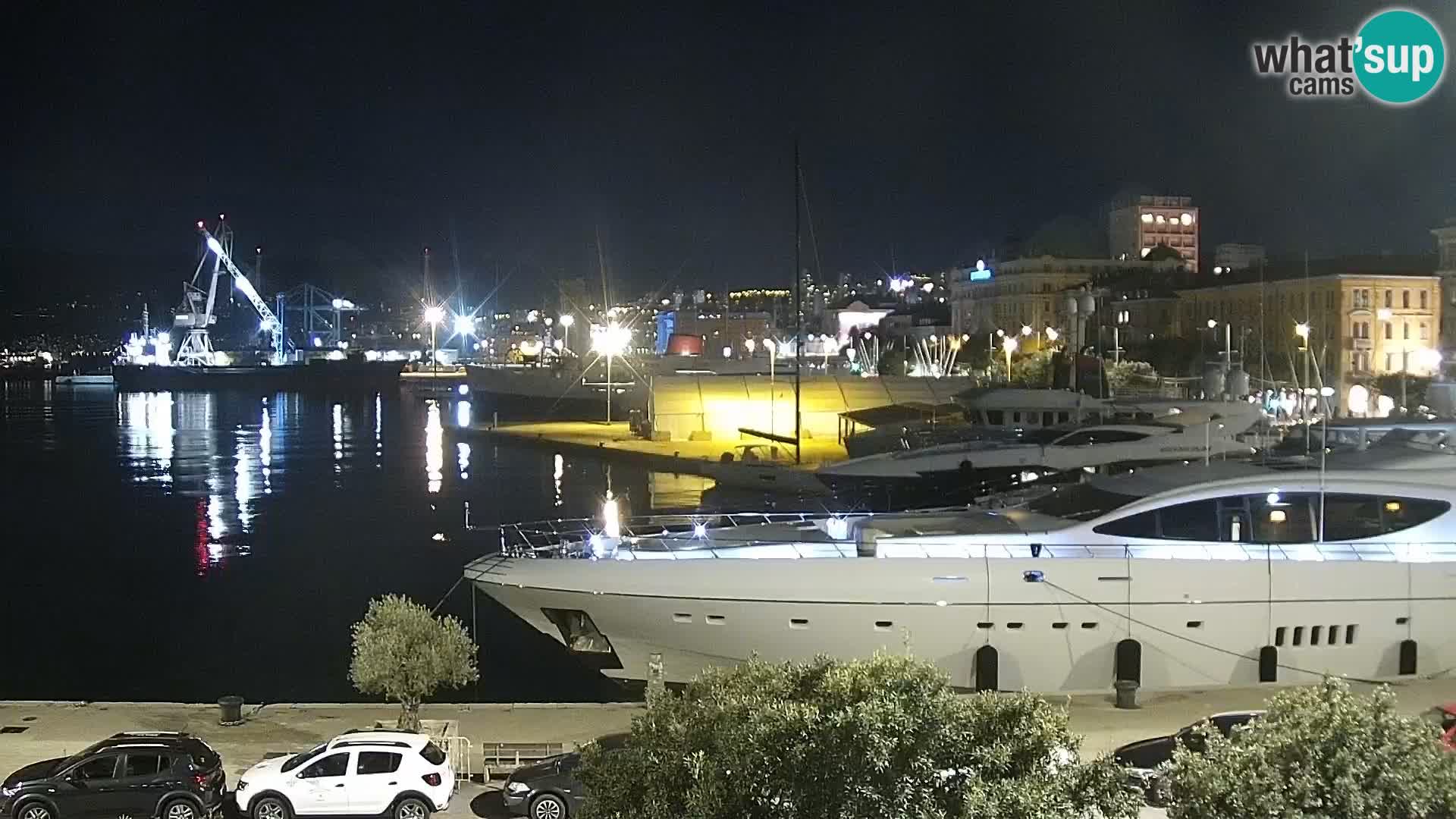 La Riva y Marina en Rijeka – Webcam en vivo Croacia