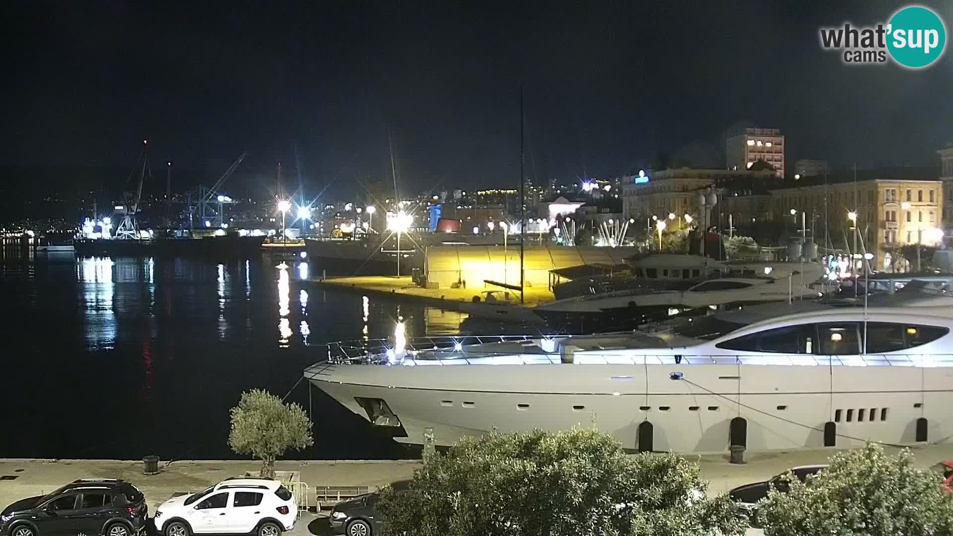 Die Riva und Marina in Rijeka – Live Webcam Kroatien